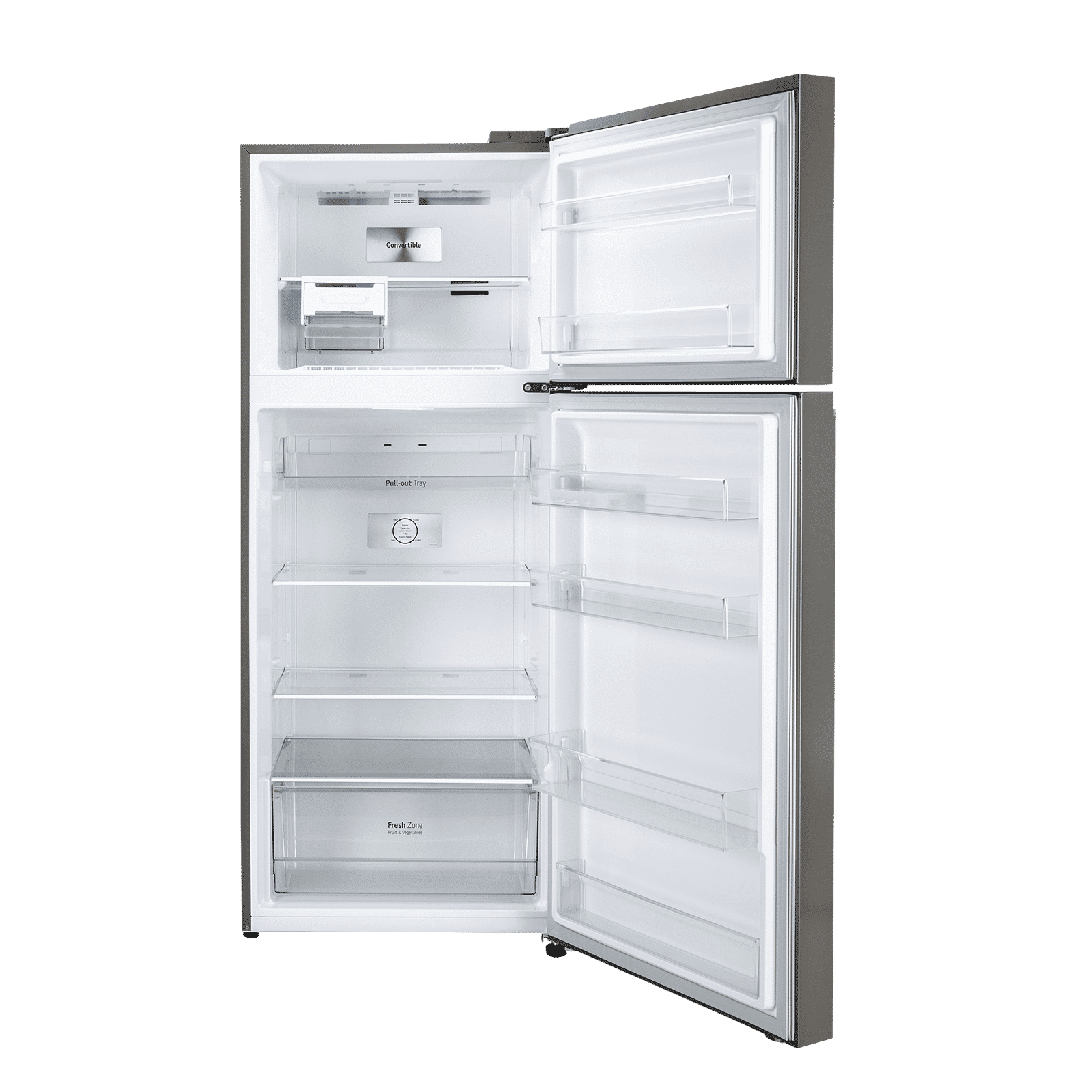 LG 398 Litres 2 Star Frost Free Double Door Convertible Refrigerator with Smart Diagnosis (GL-S422SDSY.DDSZEB, Dazzle Steel)_5