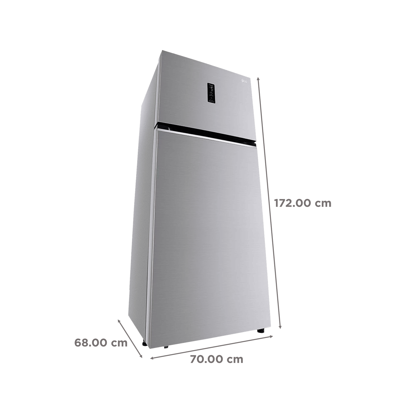 LG 408 Litres 3 Star Frost Free Double Door Smart Wi-Fi Enabled Refrigerator with Multi Air Flow System (GL-T412VPZX.DPZZEB, Shiny Steel)_3