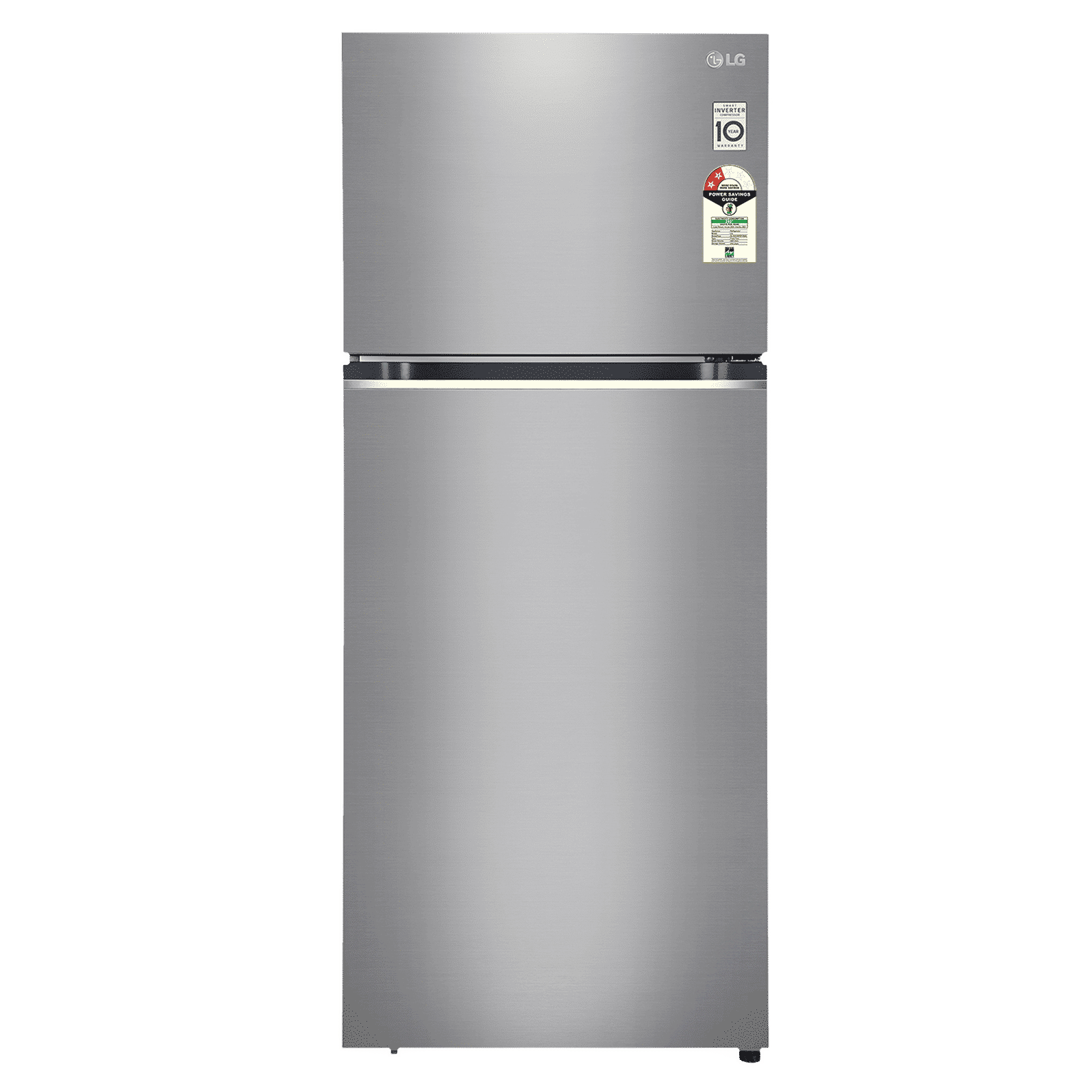 LG 380 Litres 2 Star Frost Free Double Door Convertible Refrigerator with Smart Diagnosis (GL-S412SPZY.DPZZEB, Shiny Steel)_1