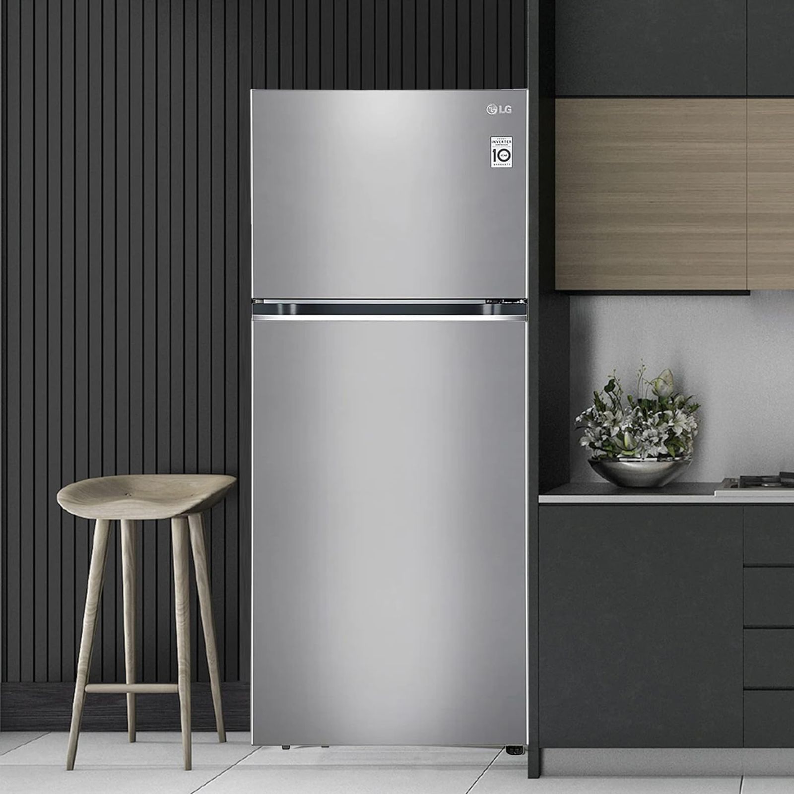 LG 380 Litres 2 Star Frost Free Double Door Convertible Refrigerator with Smart Diagnosis (GL-S412SPZY.DPZZEB, Shiny Steel)_8