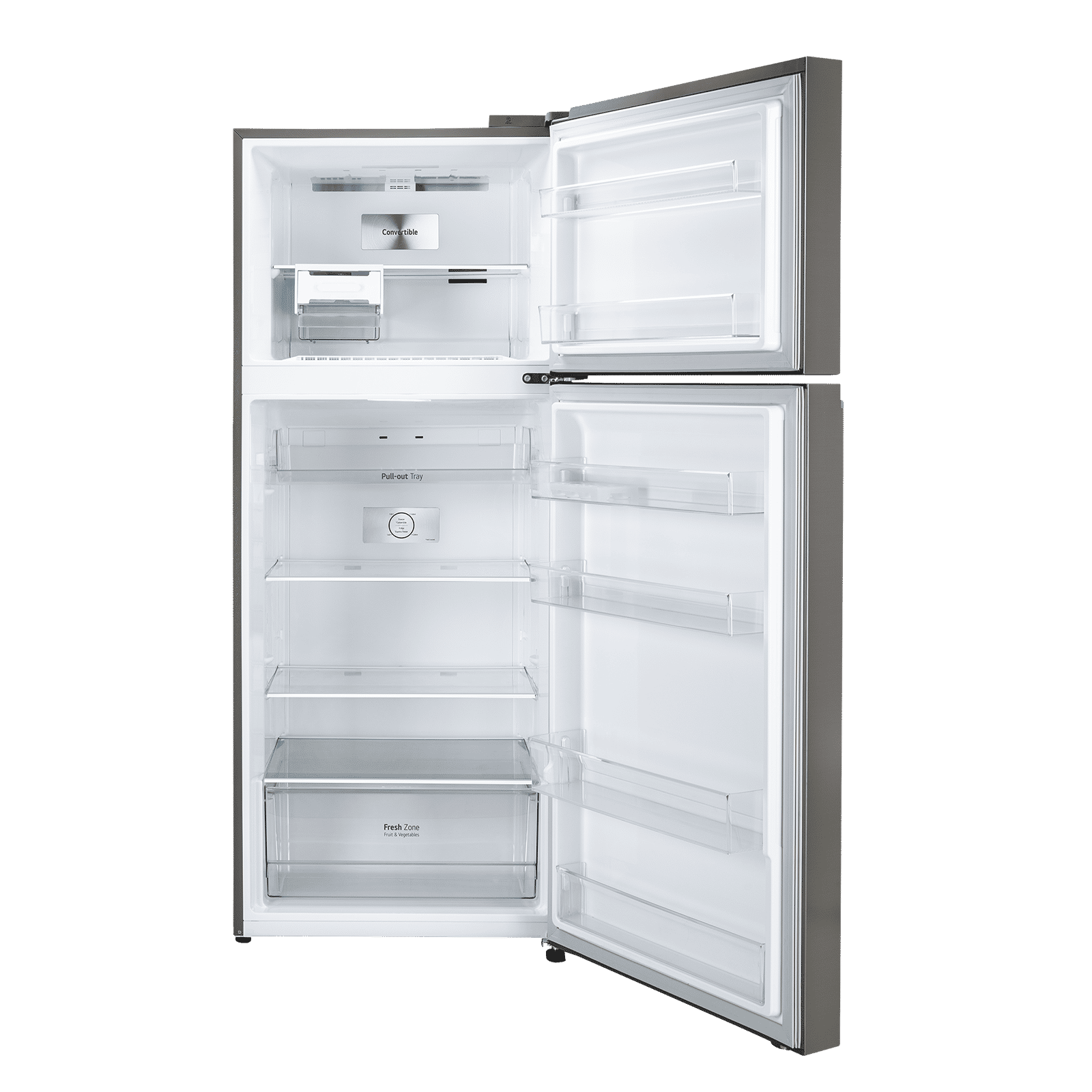 LG 380 Litres 2 Star Frost Free Double Door Convertible Refrigerator with Smart Diagnosis (GL-S412SPZY.DPZZEB, Shiny Steel)_5