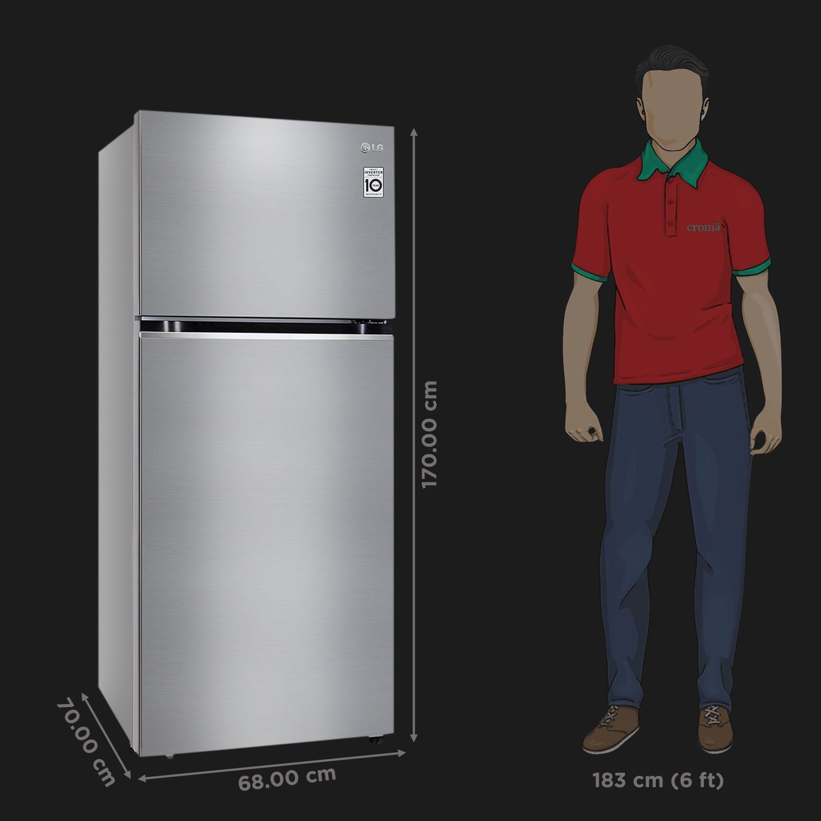LG 380 Litres 2 Star Frost Free Double Door Refrigerator with Smart Diagnosis (GL-N412SDSY, Dazzle Steel) LG 380 Litres 2 Star Frost Free Double Door Refrigerator with Smart Diagnosis (GL-N412SDSY, Dazzle Steel)_2