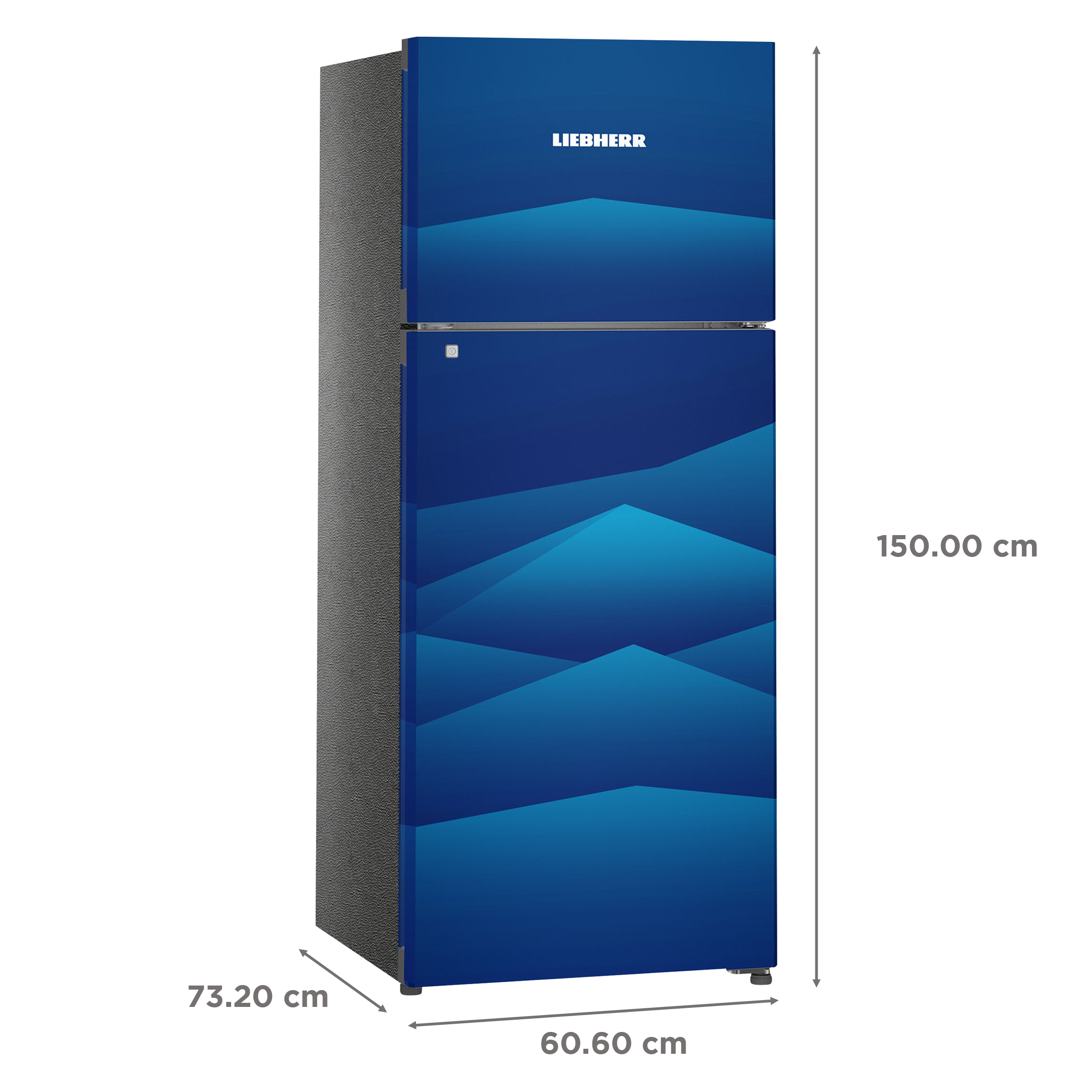 LIEBHERR 265 Litres 3 Star Frost Free Double Door Refrigerator with Forced Air Cooling (TCBL 2620, Blue Landscape)_3