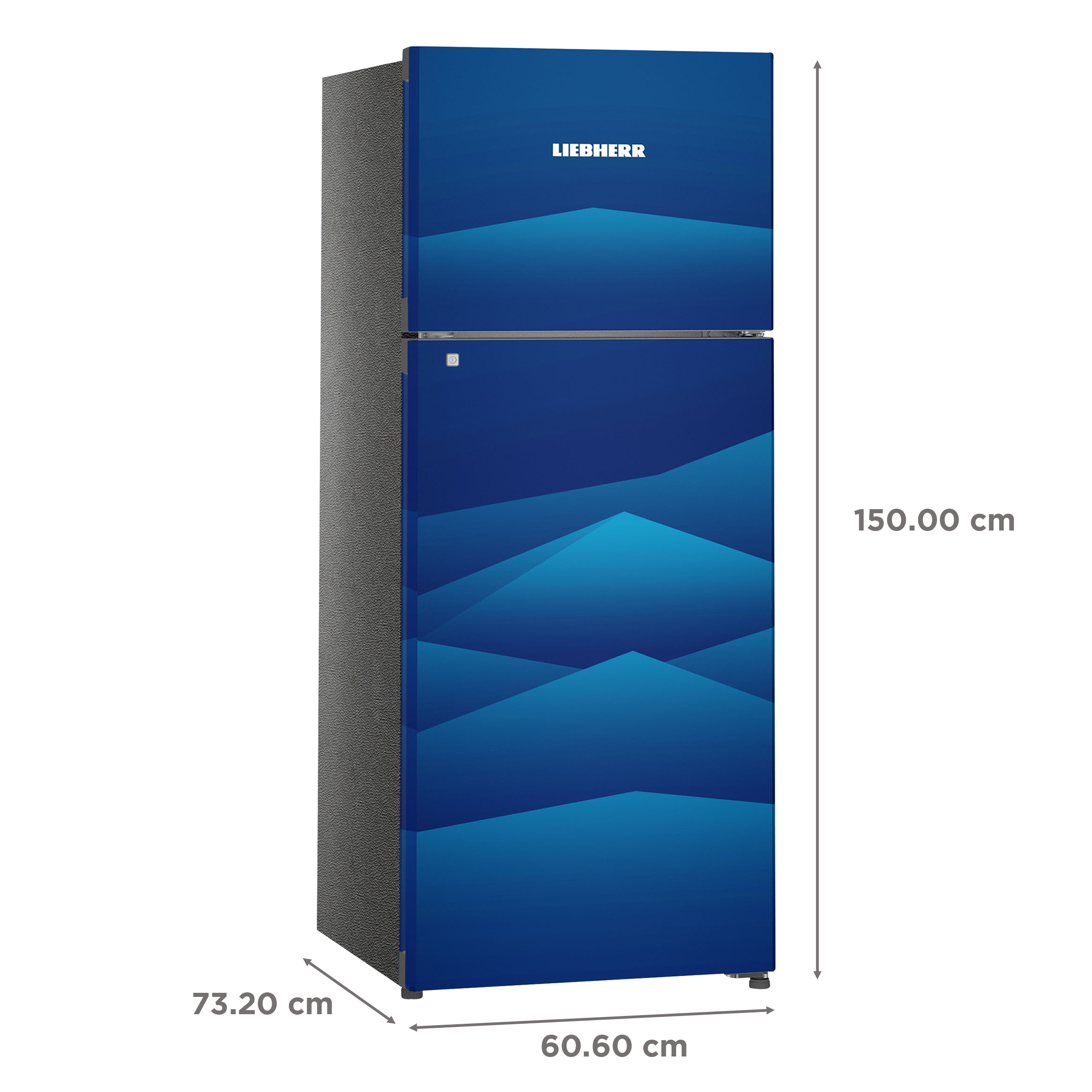 LIEBHERR 265 Litres 3 Star Frost Free Double Door Refrigerator with Forced Air Cooling (TCBL 2640, Blue Landscape)_3