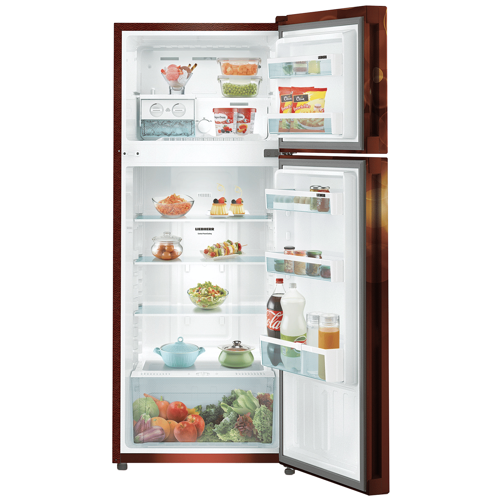 LIEBHERR 265 Litres 3 Star Frost Free Double Door Refrigerator with Central Power Cooling (TCBB 2620, Brown Bubble) LIEBHERR 265 Litres 3 Star Frost Free Double Door Refrigerator with Central Power Cooling (TCBB 2620, Brown Bubble)_4