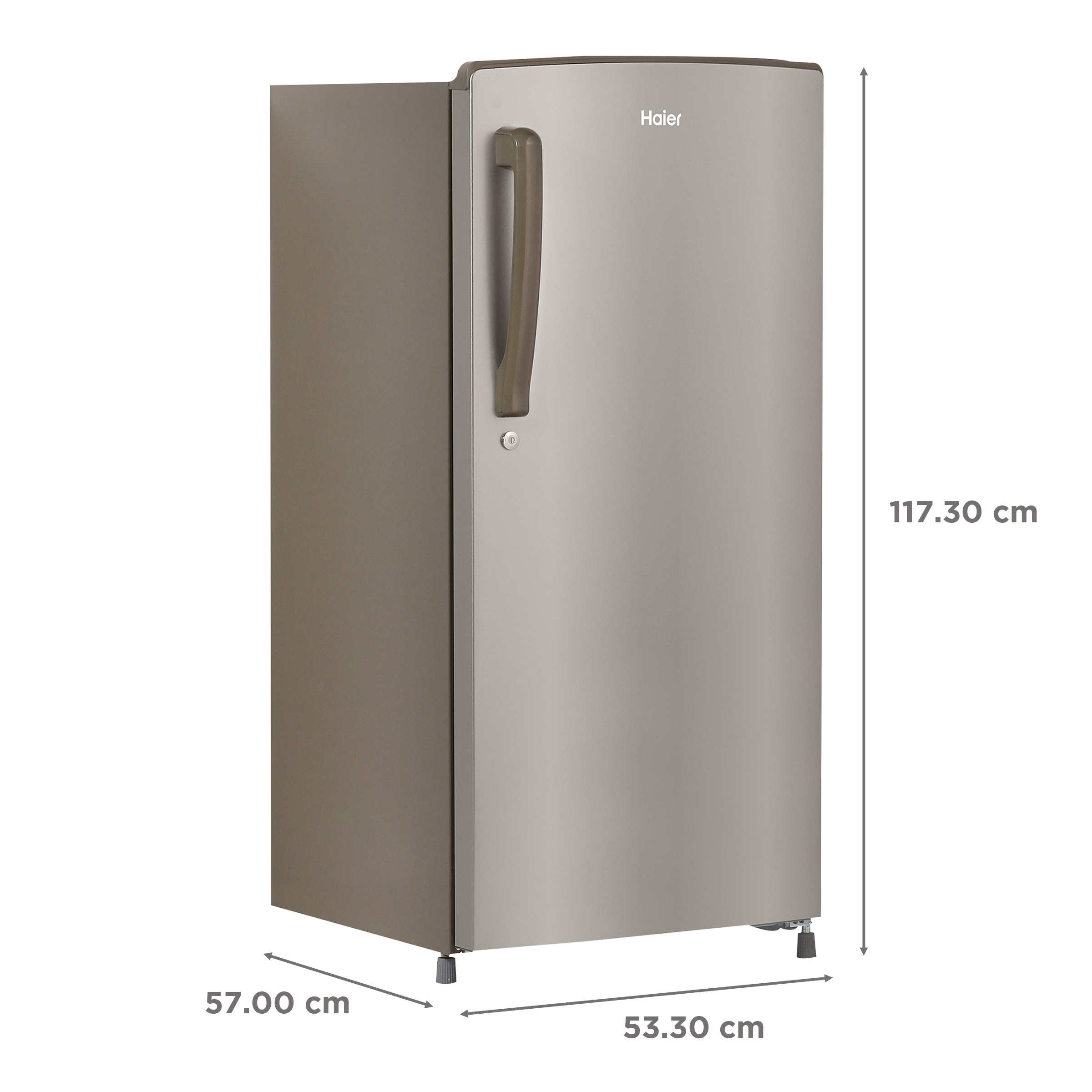 Haier 192 Litres 3 Star Direct Cool Single Door Refrigerator with Diamond Edge Freezing Technology (HRD-1923BMS-E, Moon Silver)_3