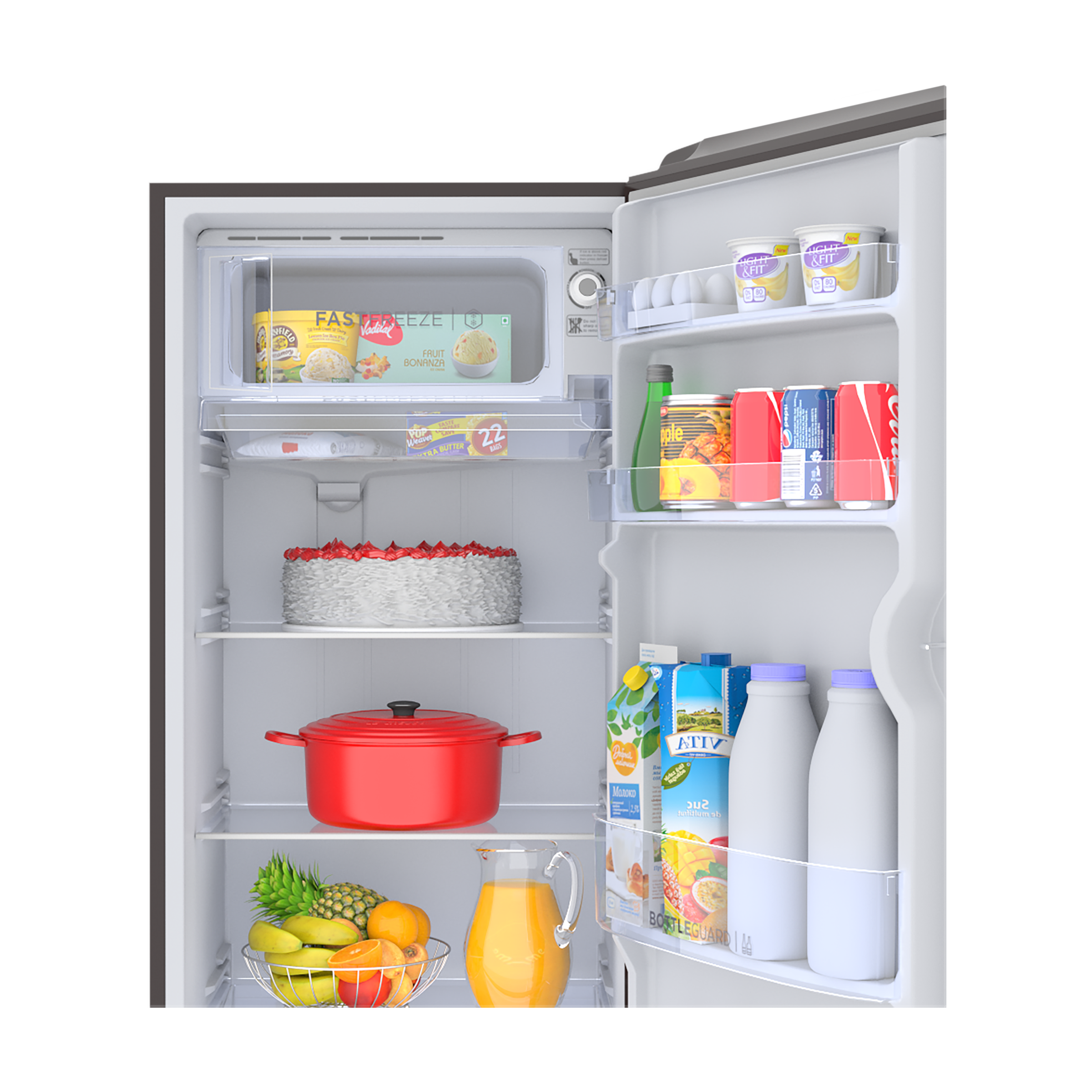 Haier 192 Litres 3 Star Direct Cool Single Door Refrigerator with Diamond Edge Freezing Technology (HRD-1923BMS-E, Moon Silver)_7