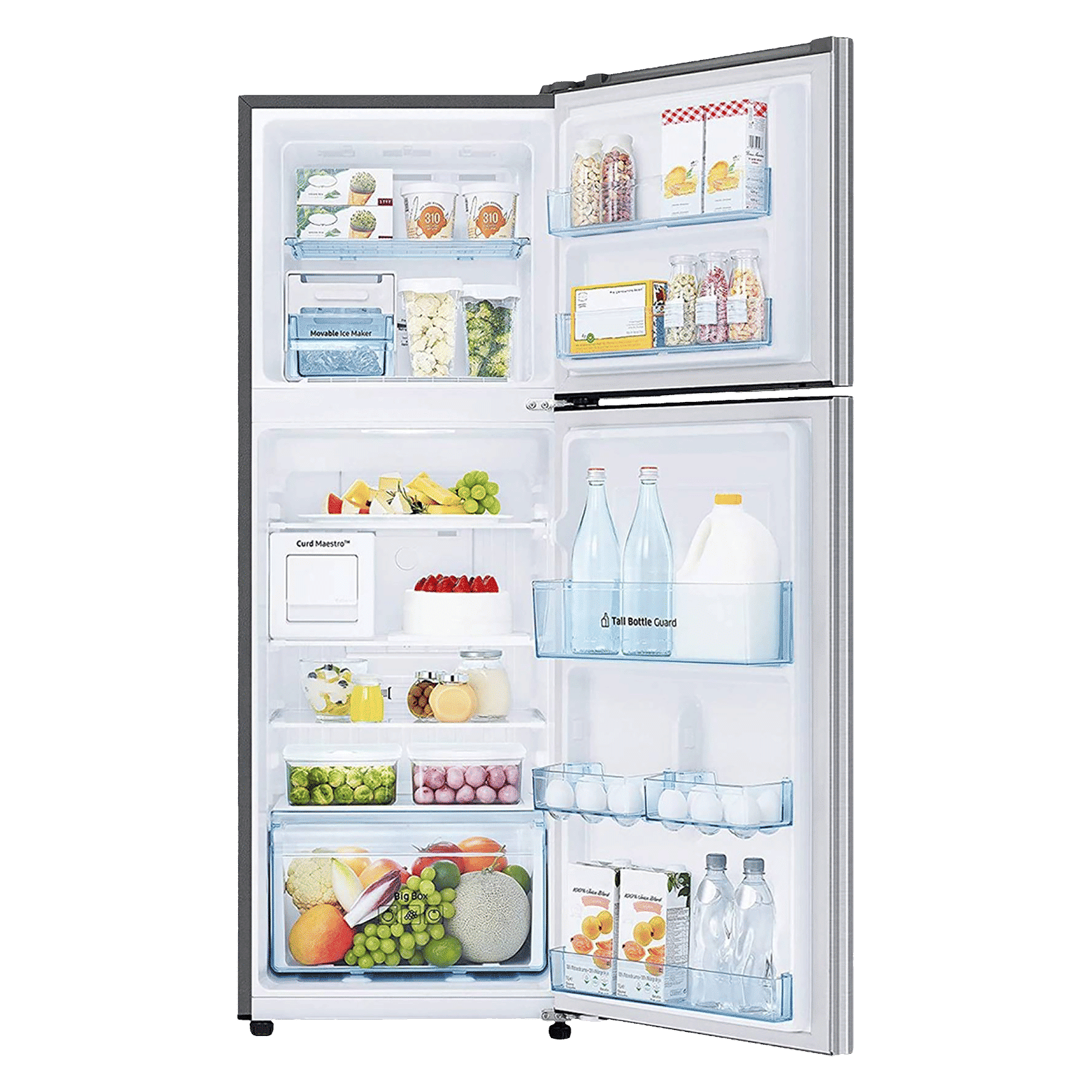 SAMSUNG 336 Litres 2 Star Frost Free Double Door Convertible Refrigerator with Curd Maestro (RT37A4632S9/HL, Refined Inox)_5