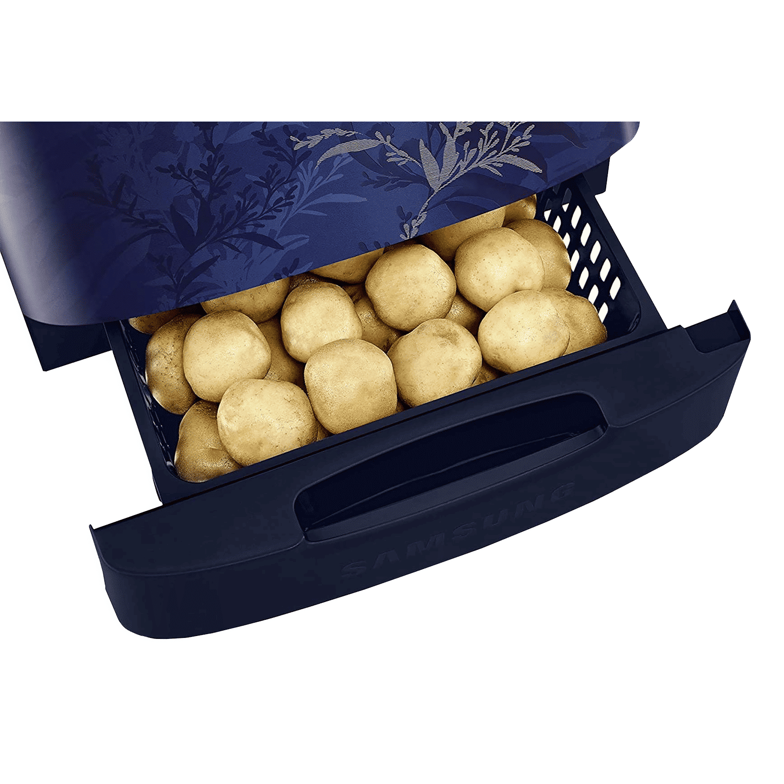 SAMSUNG Stylish Crown 192 Litres 2 Star Direct Cool Single Door Refrigerator with Base Stand Drawer (RR19A2Z2B6U/NL, Mystic Overlay Blue)_9