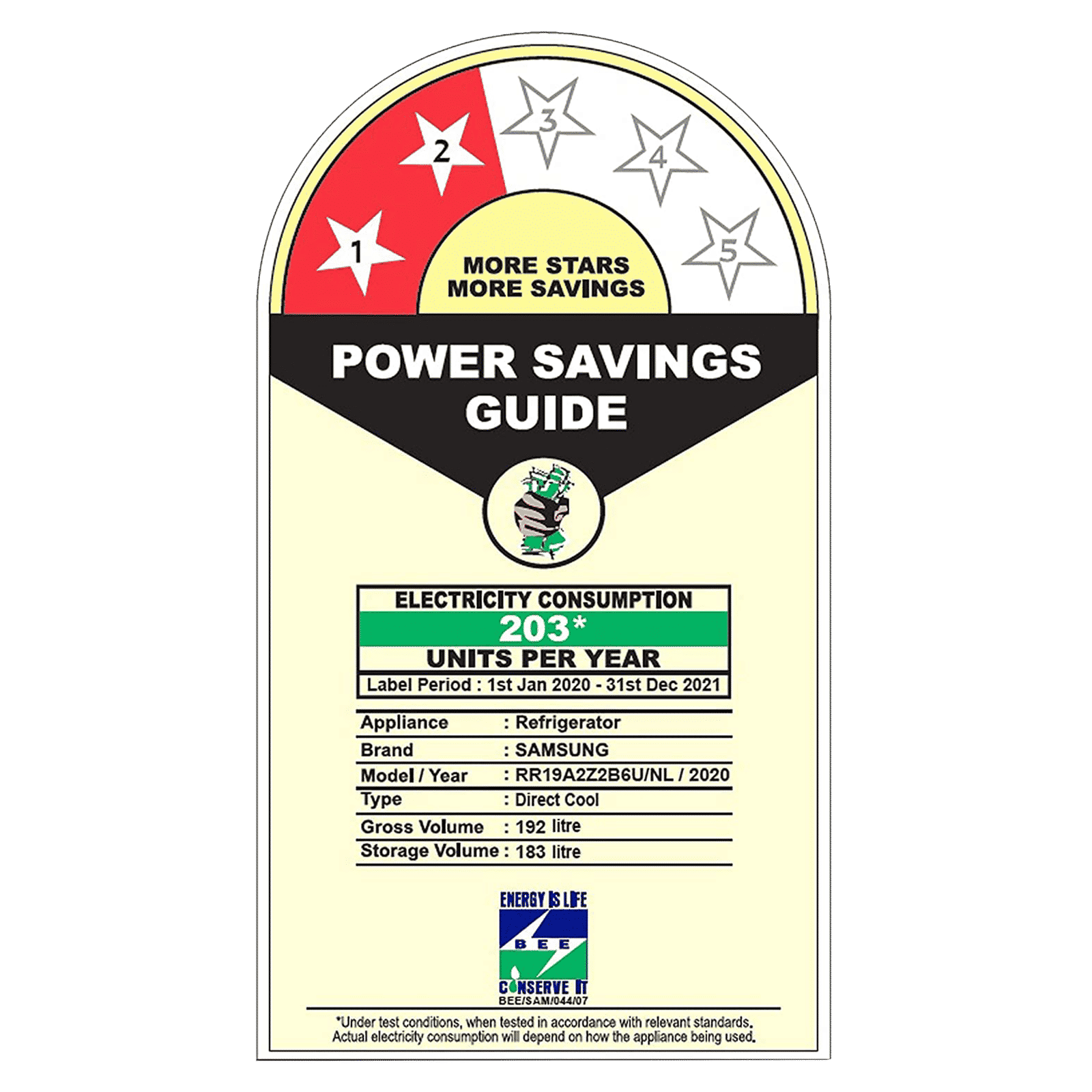 SAMSUNG Stylish Crown 192 Litres 2 Star Direct Cool Single Door Refrigerator with Base Stand Drawer (RR19A2Z2B6U/NL, Mystic Overlay Blue)_6