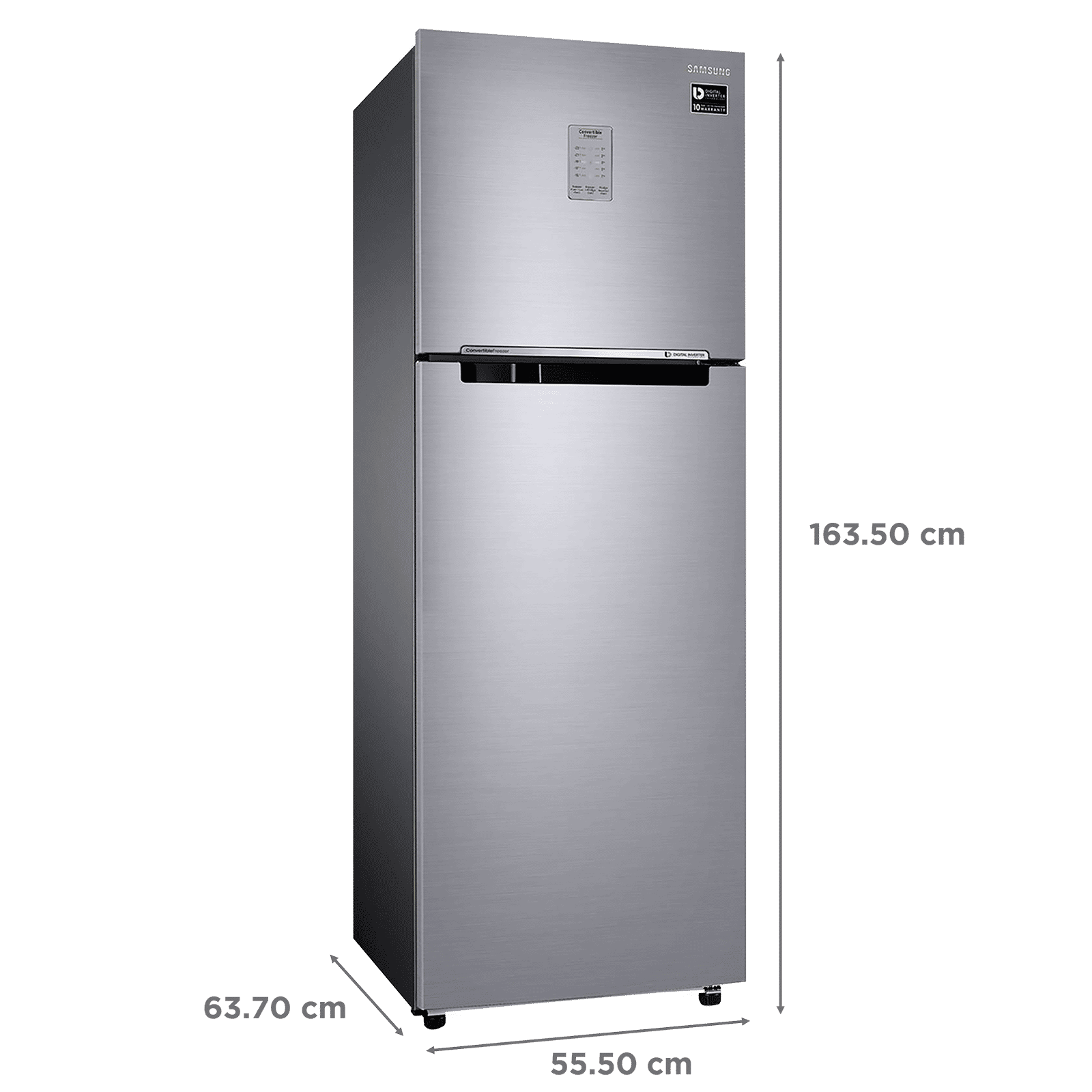 SAMSUNG 275 Litres 3 Star Frost Free Double Door Refrigerator with Multi Air Flow System (RT30T3443S9/HL, Refined Inox)_3