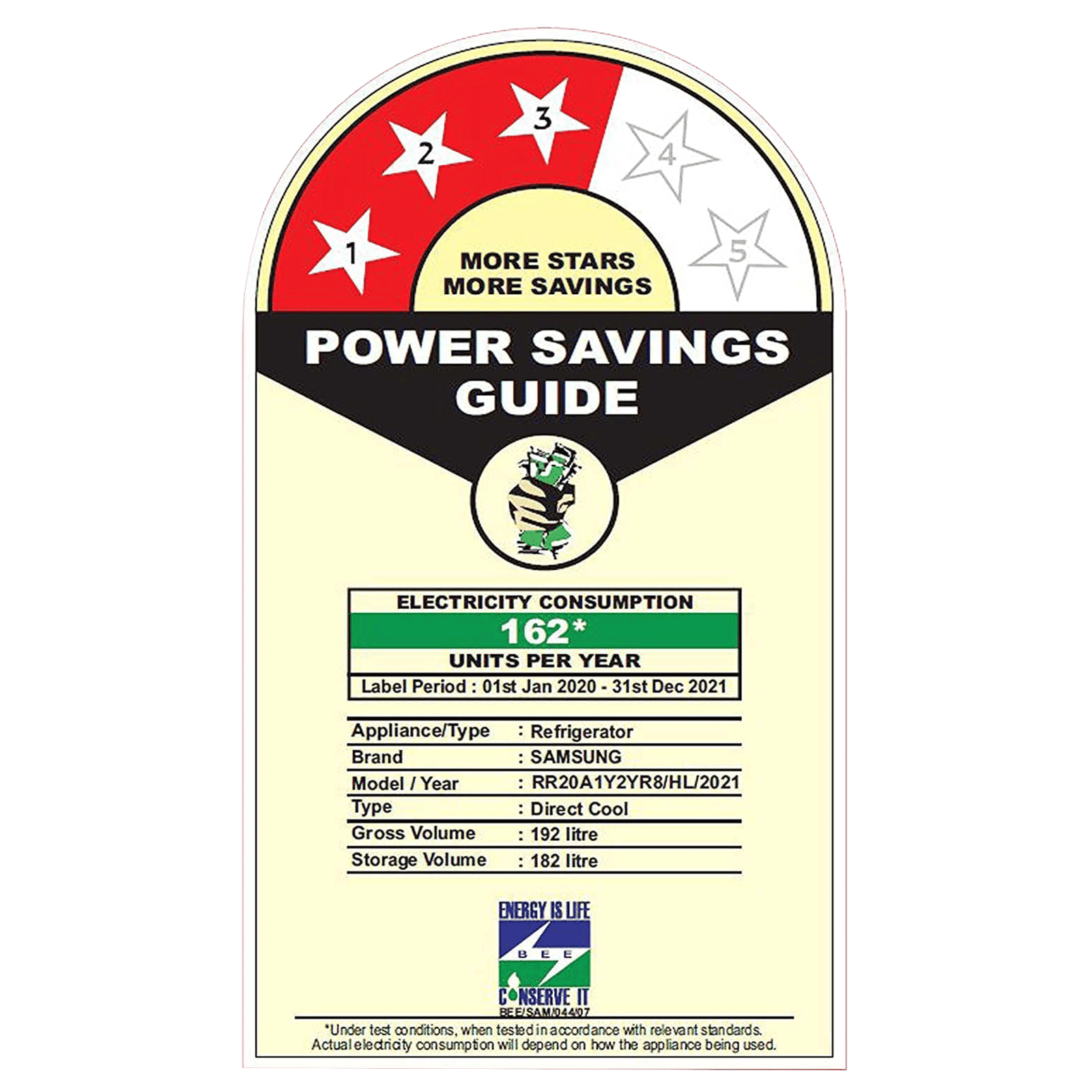 SAMSUNG Stylish Grande 192 Litres 3 Star Direct Cool Single Door Refrigerator with Anti-Bacterial Gasket (RR20A1Y2YR8/HL, Blooming Saffron Red)_8