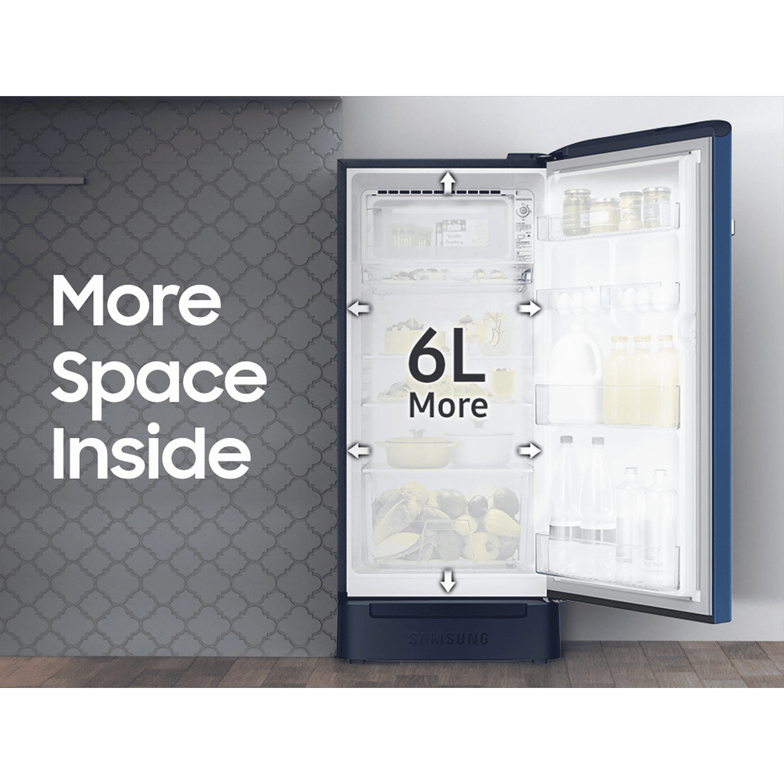 SAMSUNG Digi-Touch Cool 198 Litres 4 Star Direct Cool Single Door Refrigerator with Auto Express Cooling (RR21A2C2XDX/HL, Luxe Brown)_16