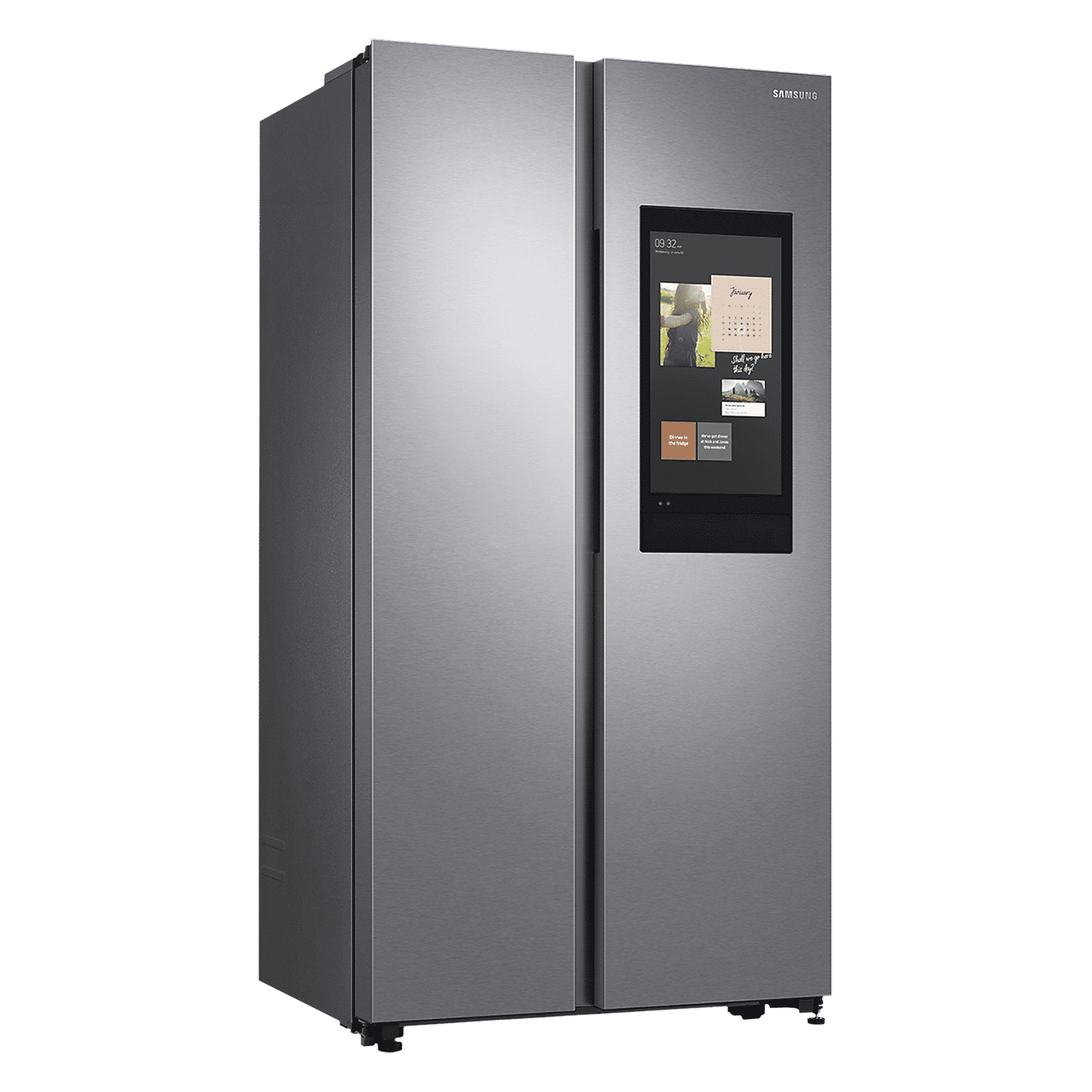 SAMSUNG 681 Litres Frost Free Side by Side Smart Wifi Enabled Refrigerator with Family Hub (RS72A5F11SL/TL, Ez Clean Steel)_9