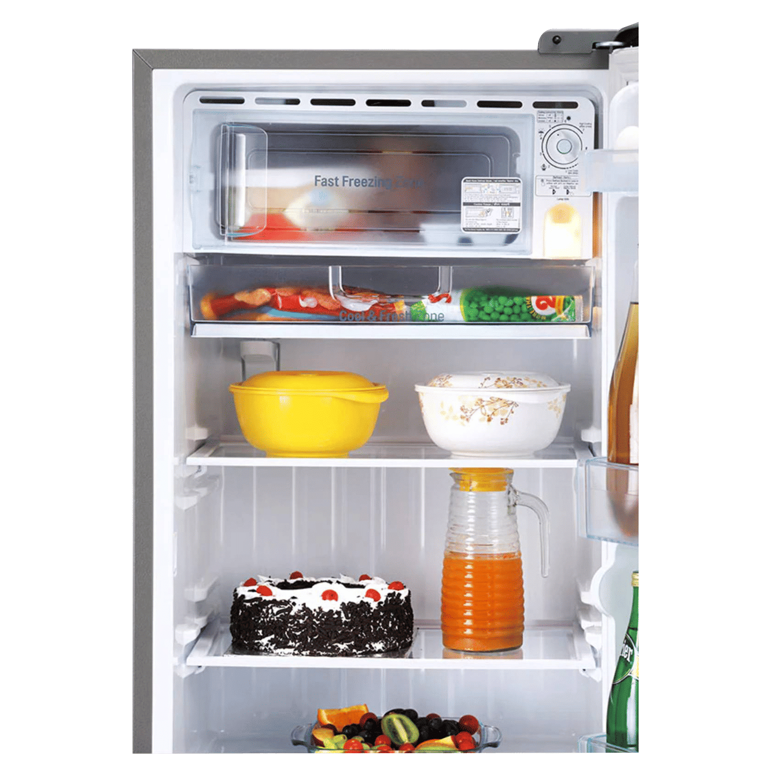 LG 215 Litres 3 Star Direct Cool Single Door Refrigerator with Stabilizer Free Operation (GL-B221APZD, Shiny Steel)_7