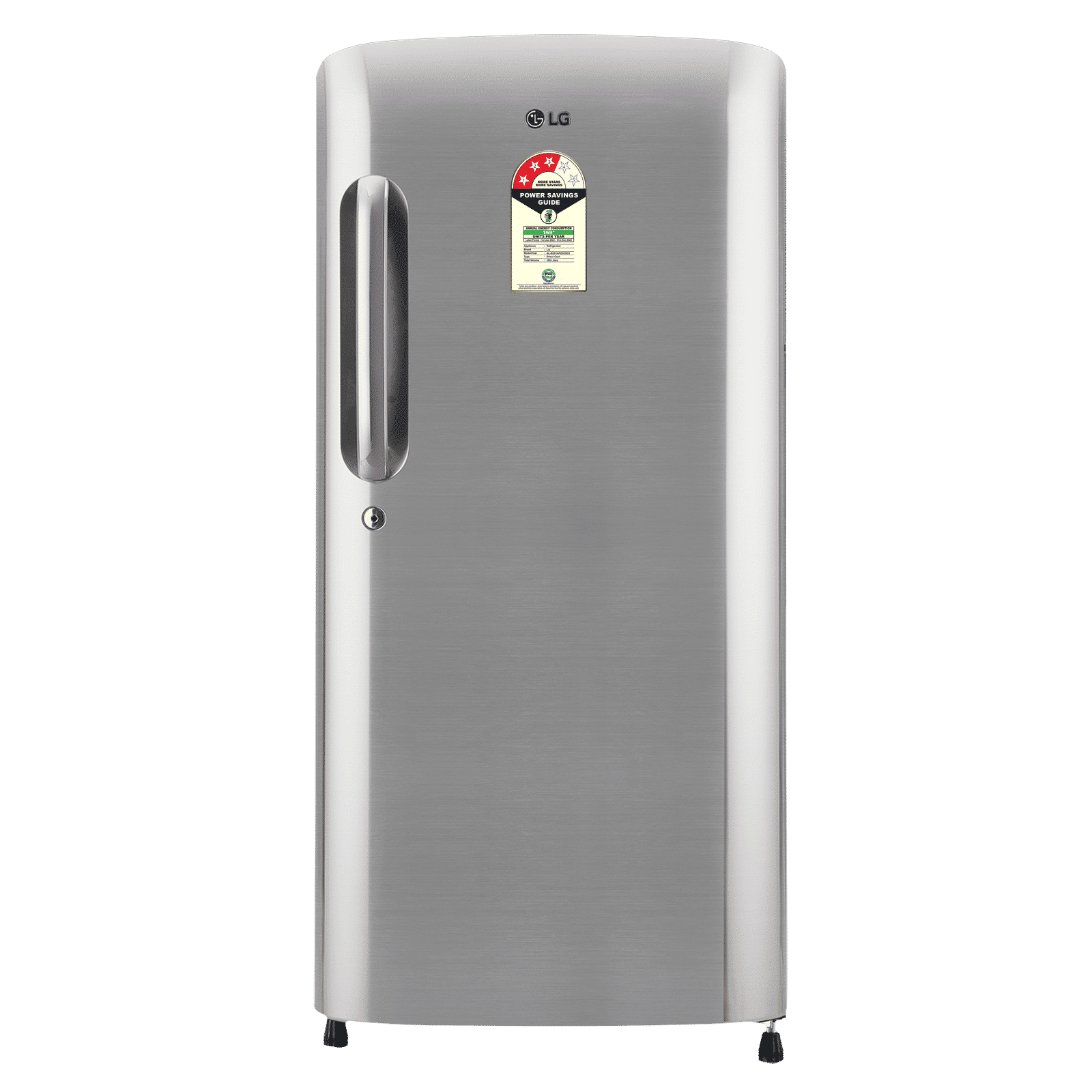 LG 185 Litres 3 Star Direct Cool Single Door Refrigerator with Stabilizer Free Operation (GL-B201APZD, Shiny Steel) LG 185 Litres 3 Star Direct Cool Single Door Refrigerator with Stabilizer Free Operation (GL-B201APZD, Shiny Steel)_1