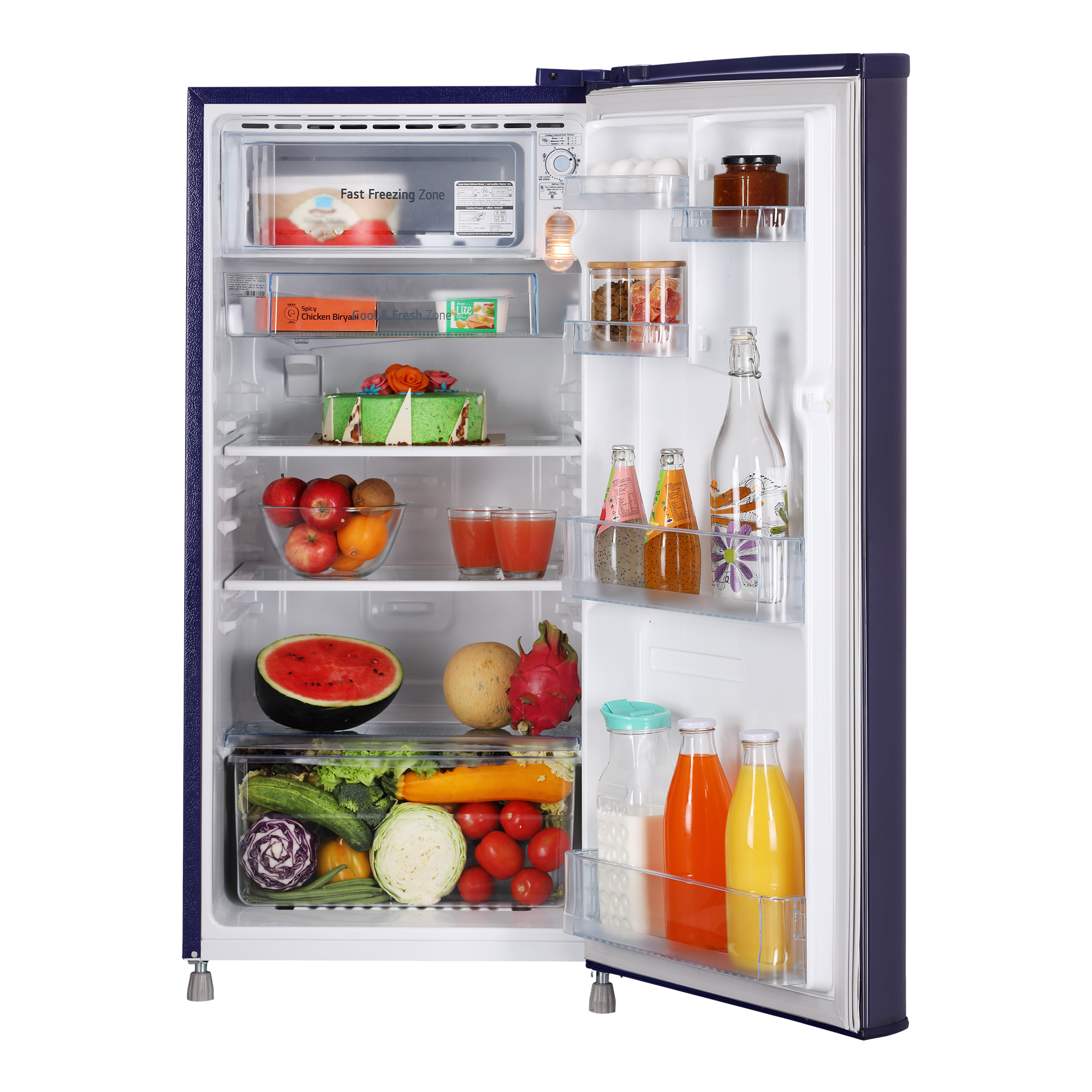 LG 185 Litres 1 Star Direct Cool Single Door Refrigerator with Stabilizer Free Operation (GL-B199OPGB, Purple Glow)_5
