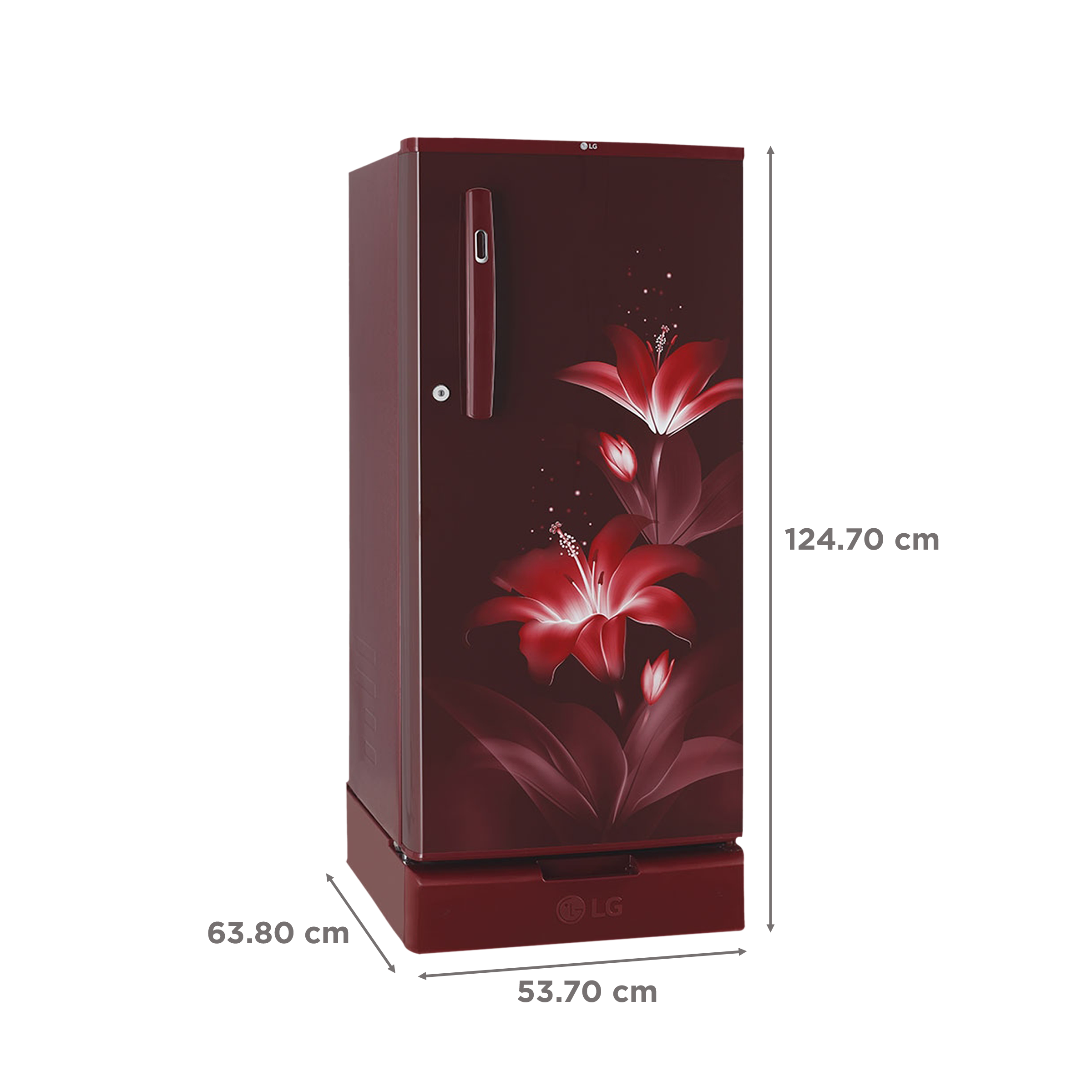 LG 185 Litres 1 Star Direct Cool Single Door Refrigerator with Multi Air Flow System (GL-D199ORGB, Ruby Glow) LG 185 Litres 1 Star Direct Cool Single Door Refrigerator with Multi Air Flow System (GL-D199ORGB, Ruby Glow)_3
