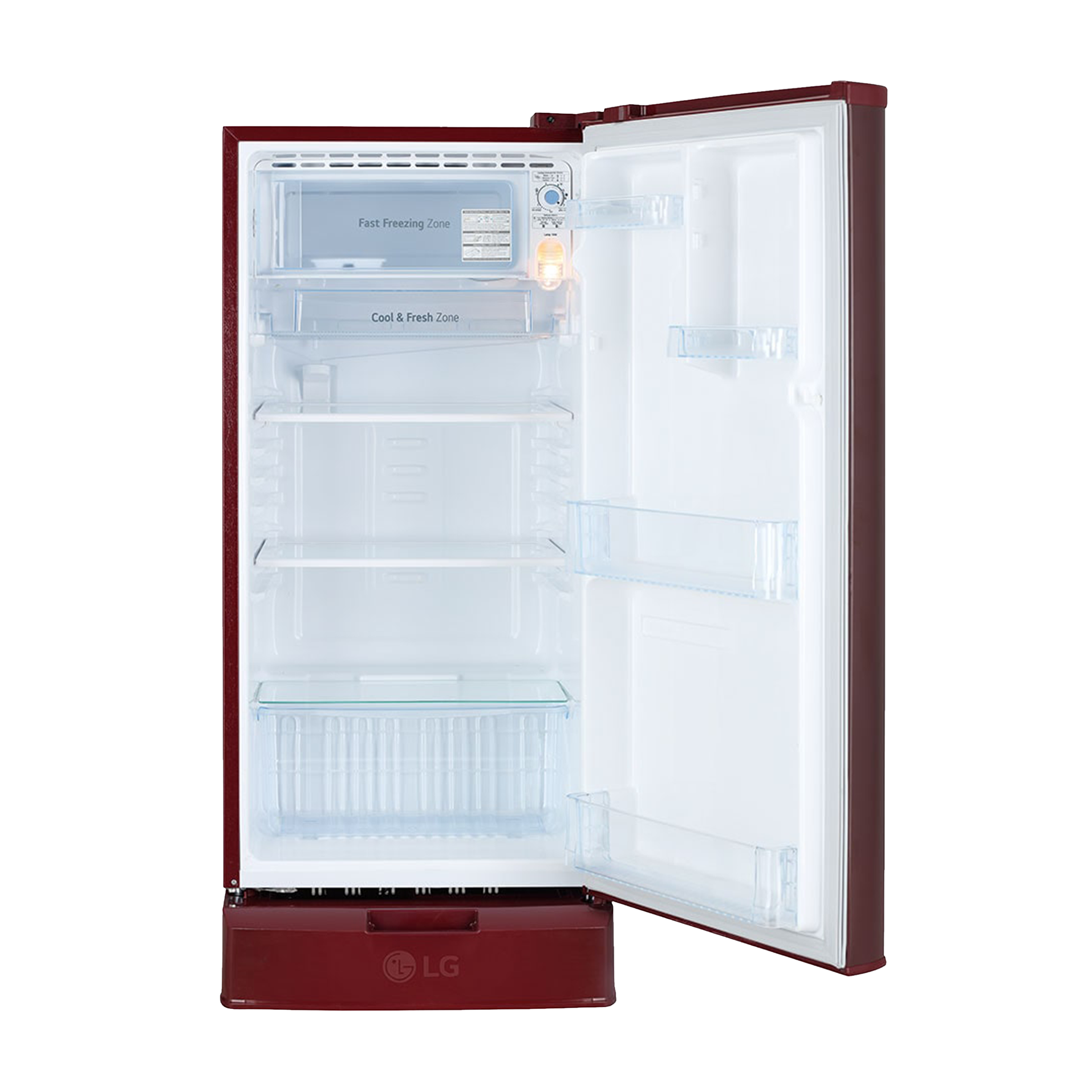 LG 185 Litres 1 Star Direct Cool Single Door Refrigerator with Multi Air Flow System (GL-D199ORGB, Ruby Glow) LG 185 Litres 1 Star Direct Cool Single Door Refrigerator with Multi Air Flow System (GL-D199ORGB, Ruby Glow)_6