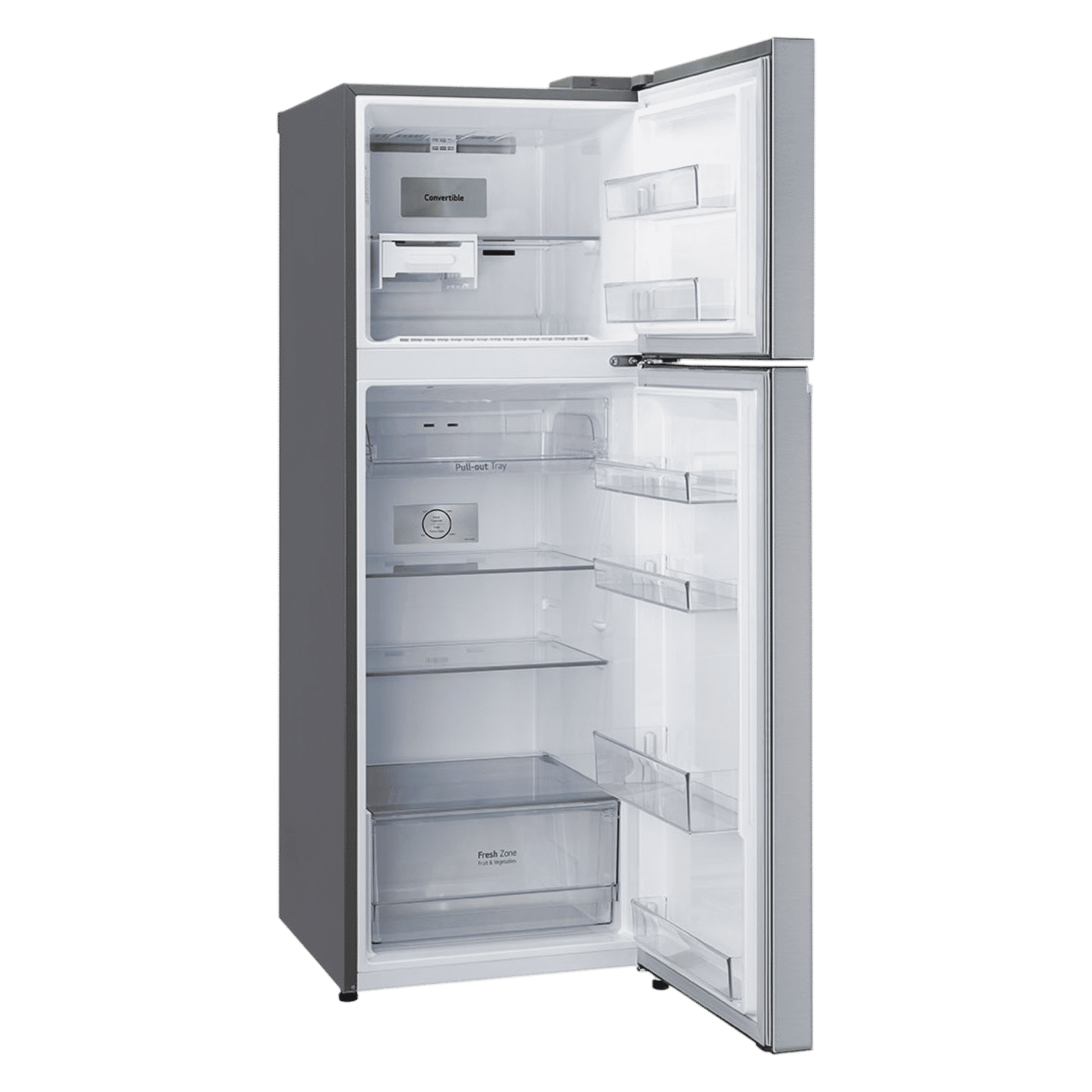 LG 322 Litres 2 Star Frost Free Double Door Convertible Refrigerator with Multi Air Flow System (GL-S342SPZY, Shiny Steel)_10