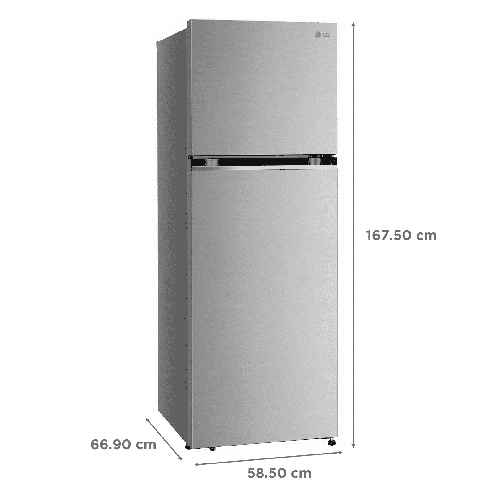 LG 322 Litres 2 Star Frost Free Double Door Convertible Refrigerator with Multi Air Flow System (GL-S342SPZY, Shiny Steel)_3