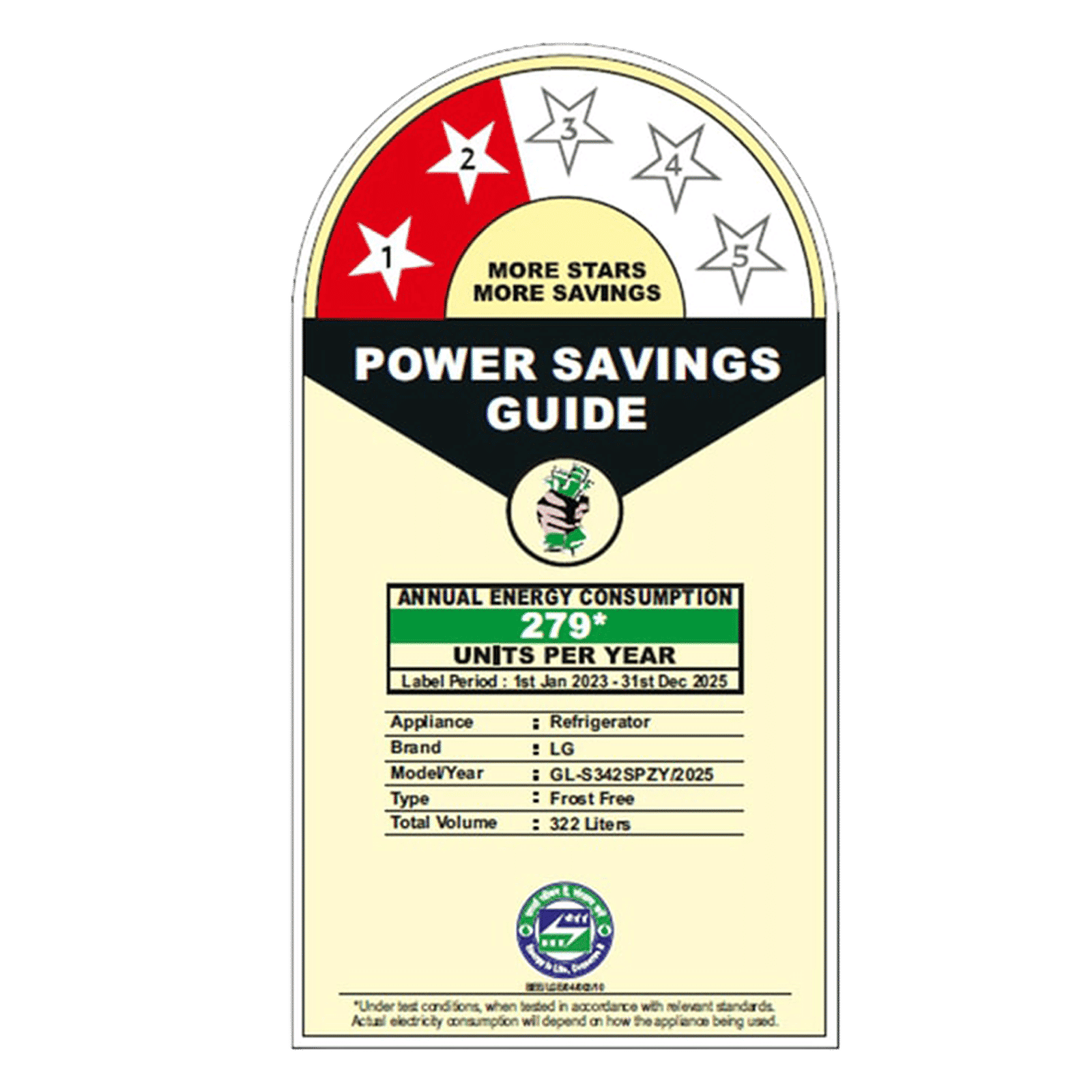 LG 322 Litres 2 Star Frost Free Double Door Convertible Refrigerator with Multi Air Flow System (GL-S342SPZY, Shiny Steel)_9