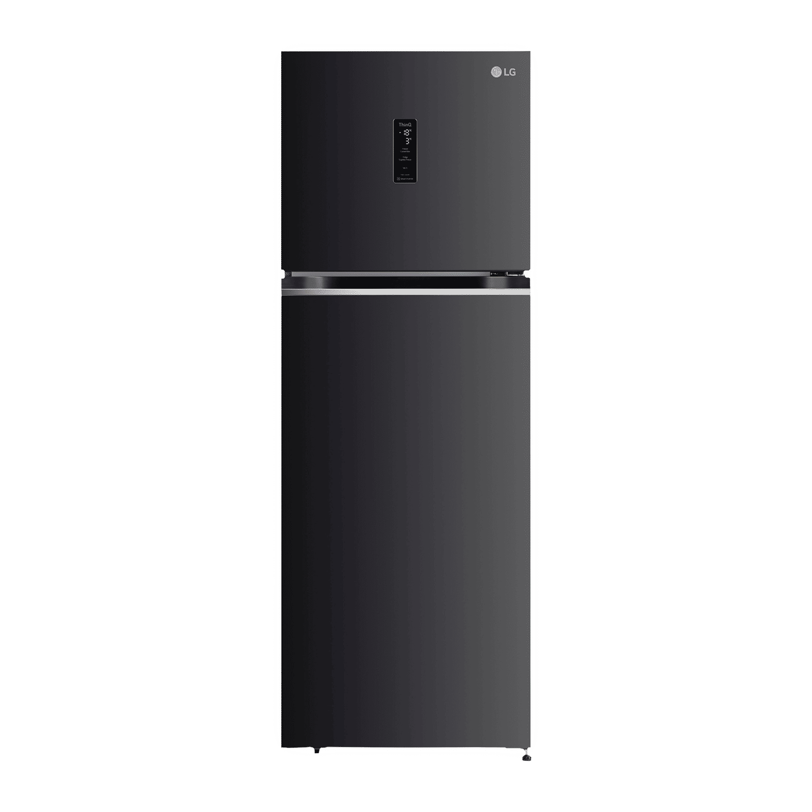 LG 322 Litres 3 Star Frost Free Double Door Smart Wi-Fi Enabled Refrigerator with Multi Air Flow System (GL-T342VESX, Ebony Sheen)_1