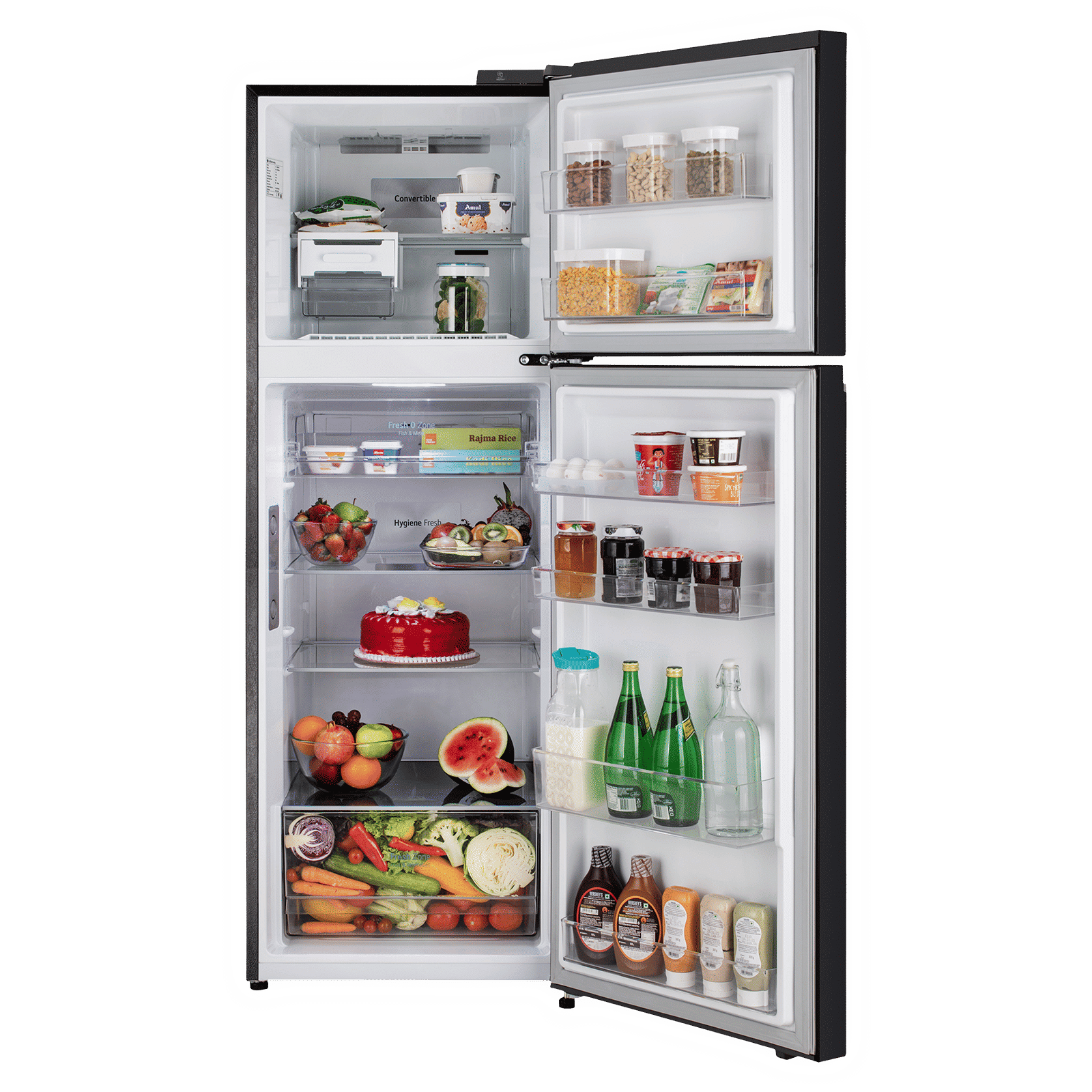 LG 322 Litres 3 Star Frost Free Double Door Smart Wi-Fi Enabled Refrigerator with Multi Air Flow System (GL-T342VESX, Ebony Sheen)_5