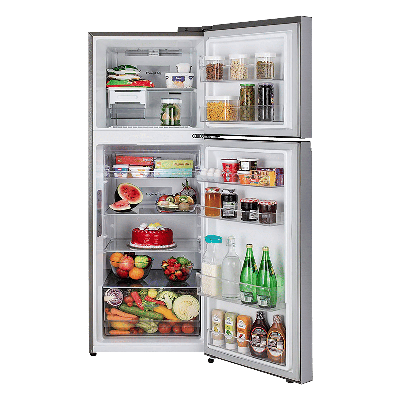 LG 340 Litres 3 Star Frost Free Double Door Smart Wi-Fi Enabled Refrigerator with Door Cooling Plus Technology (GL-T342VPZX, Shiny Steel)_9