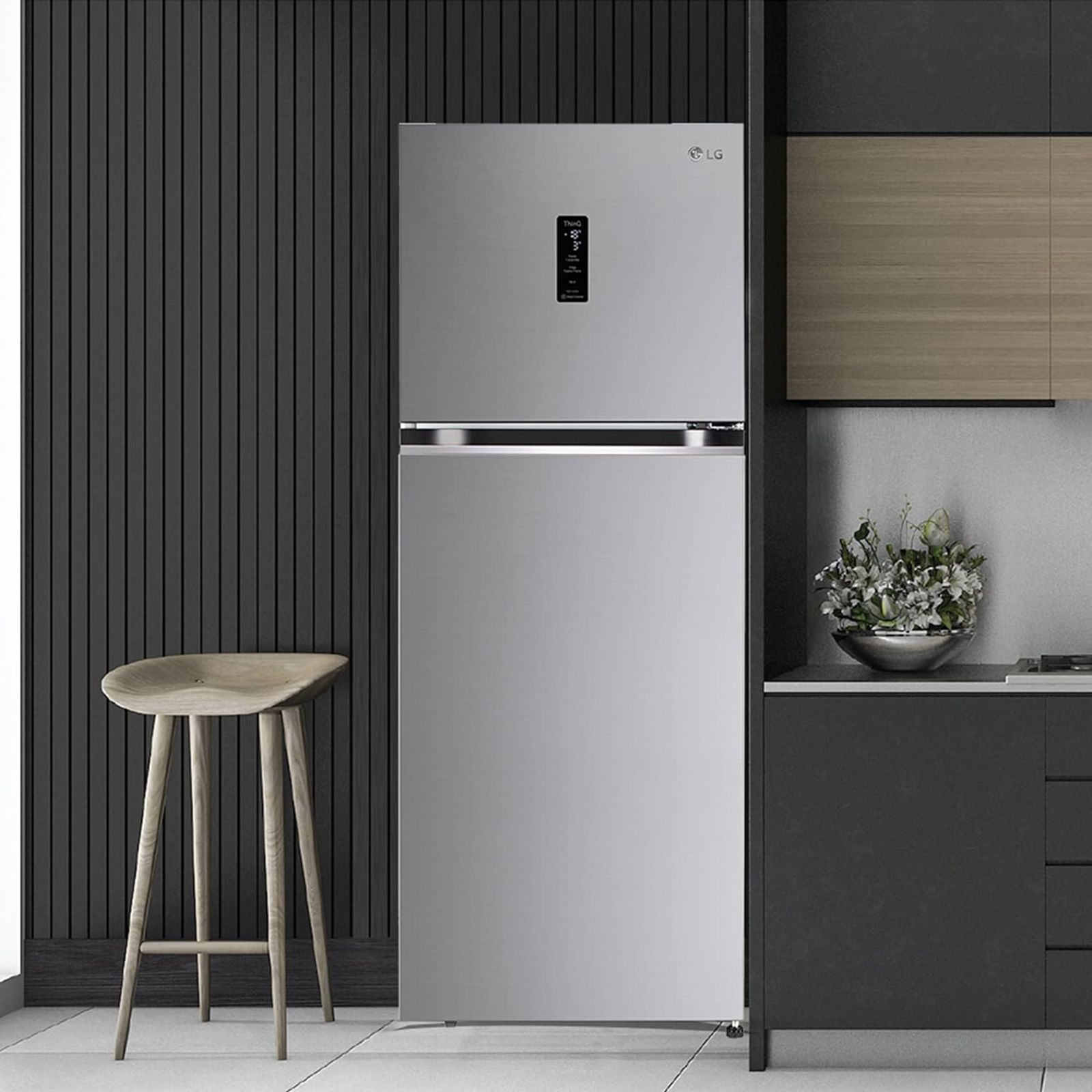 LG 340 Litres 3 Star Frost Free Double Door Smart Wi-Fi Enabled Refrigerator with Door Cooling Plus Technology (GL-T342VPZX, Shiny Steel)_15