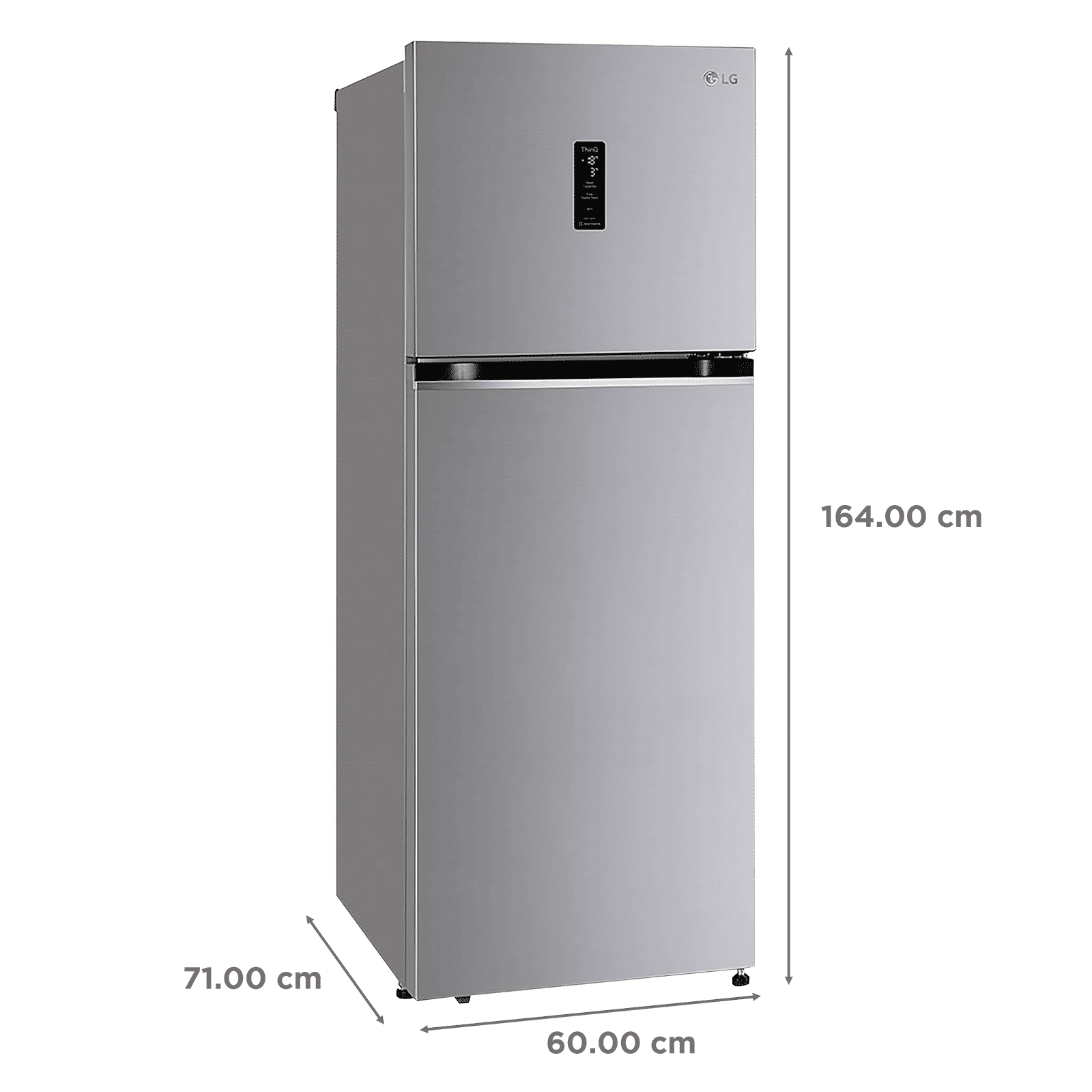 LG 340 Litres 3 Star Frost Free Double Door Smart Wi-Fi Enabled Refrigerator with Door Cooling Plus Technology (GL-T342VPZX, Shiny Steel)_3