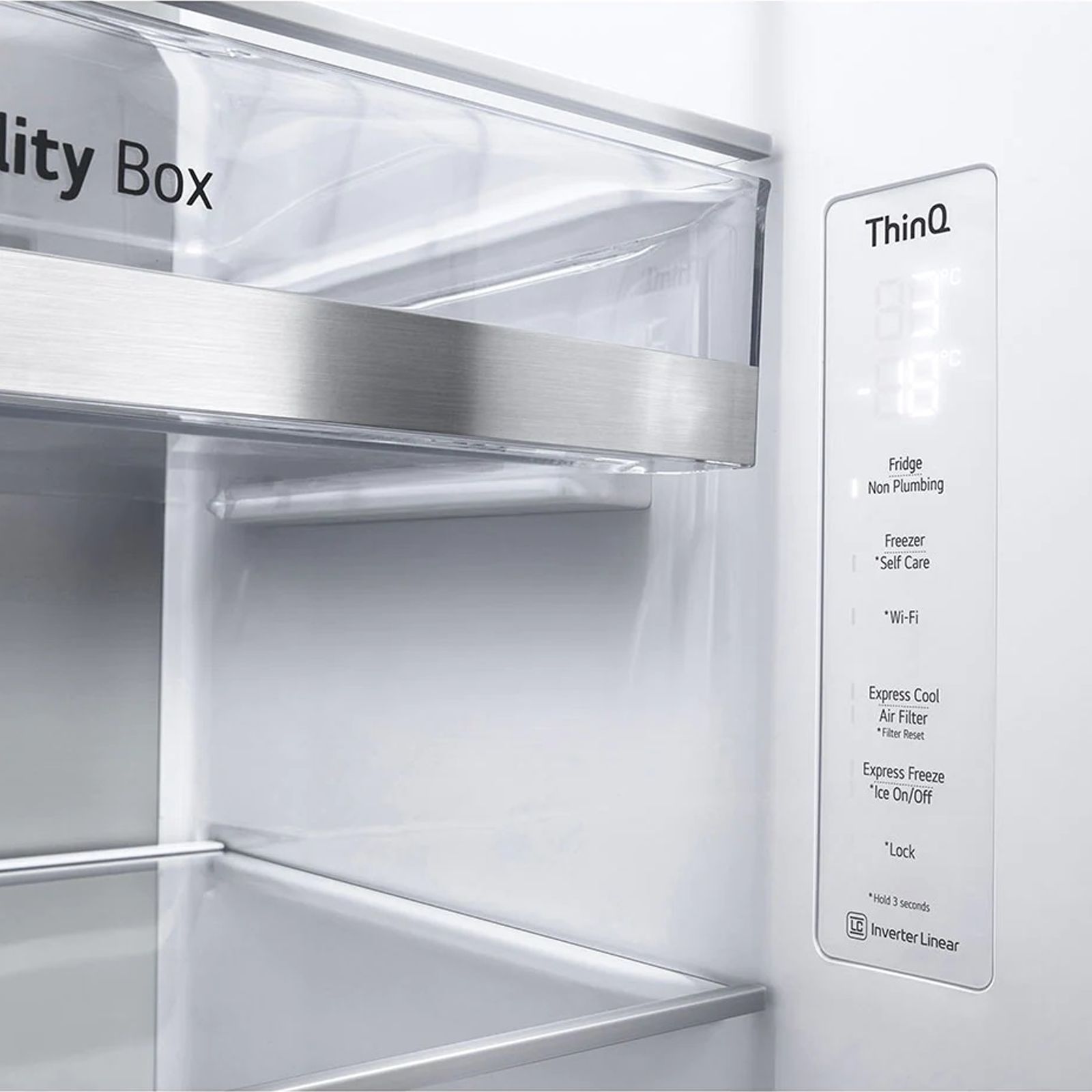 LG 674 Litres Frost Free Side by Side Door Smart Wi-Fi Enabled Refrigerator with InstaView Door-in-Door (GC-X257CSES.ABSQEB, Noble Steel)_13