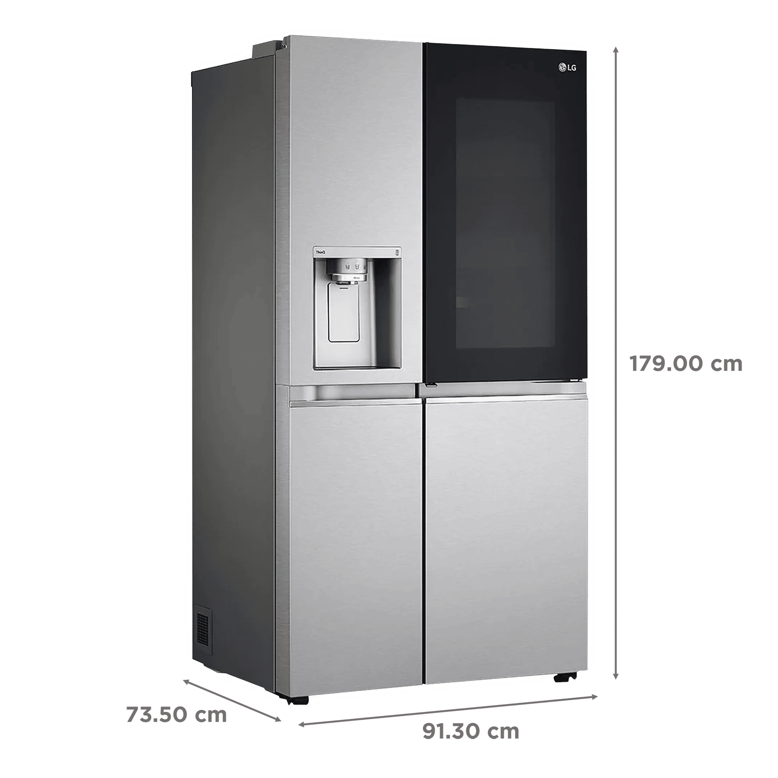 LG 674 Litres Frost Free Side by Side Door Smart Wi-Fi Enabled Refrigerator with InstaView Door-in-Door (GC-X257CSES.ABSQEB, Noble Steel)_3