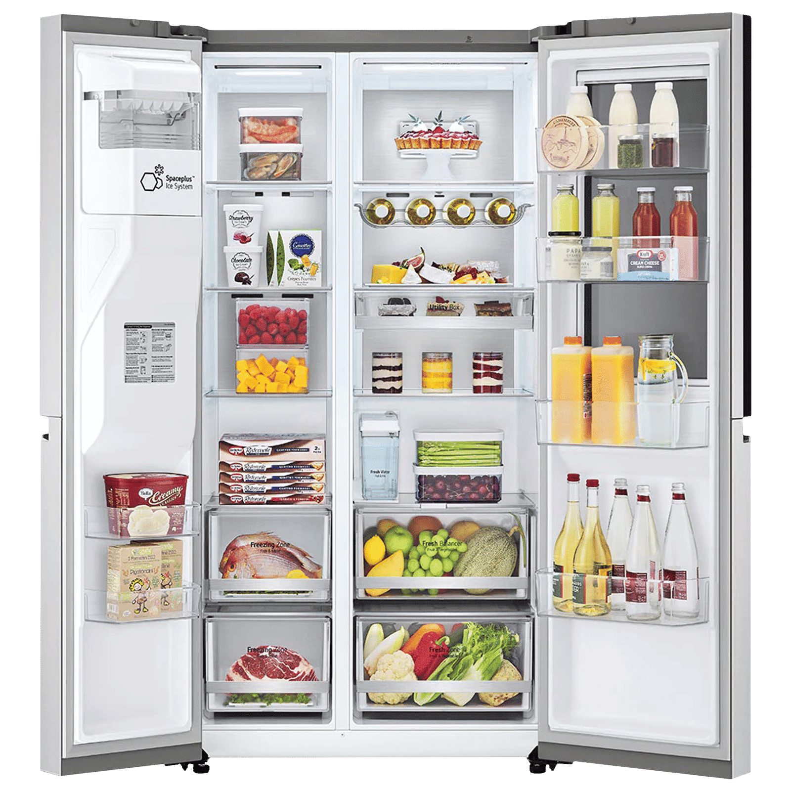 LG 674 Litres Frost Free Side by Side Door Smart Wi-Fi Enabled Refrigerator with InstaView Door-in-Door (GC-X257CSES.ABSQEB, Noble Steel)_5
