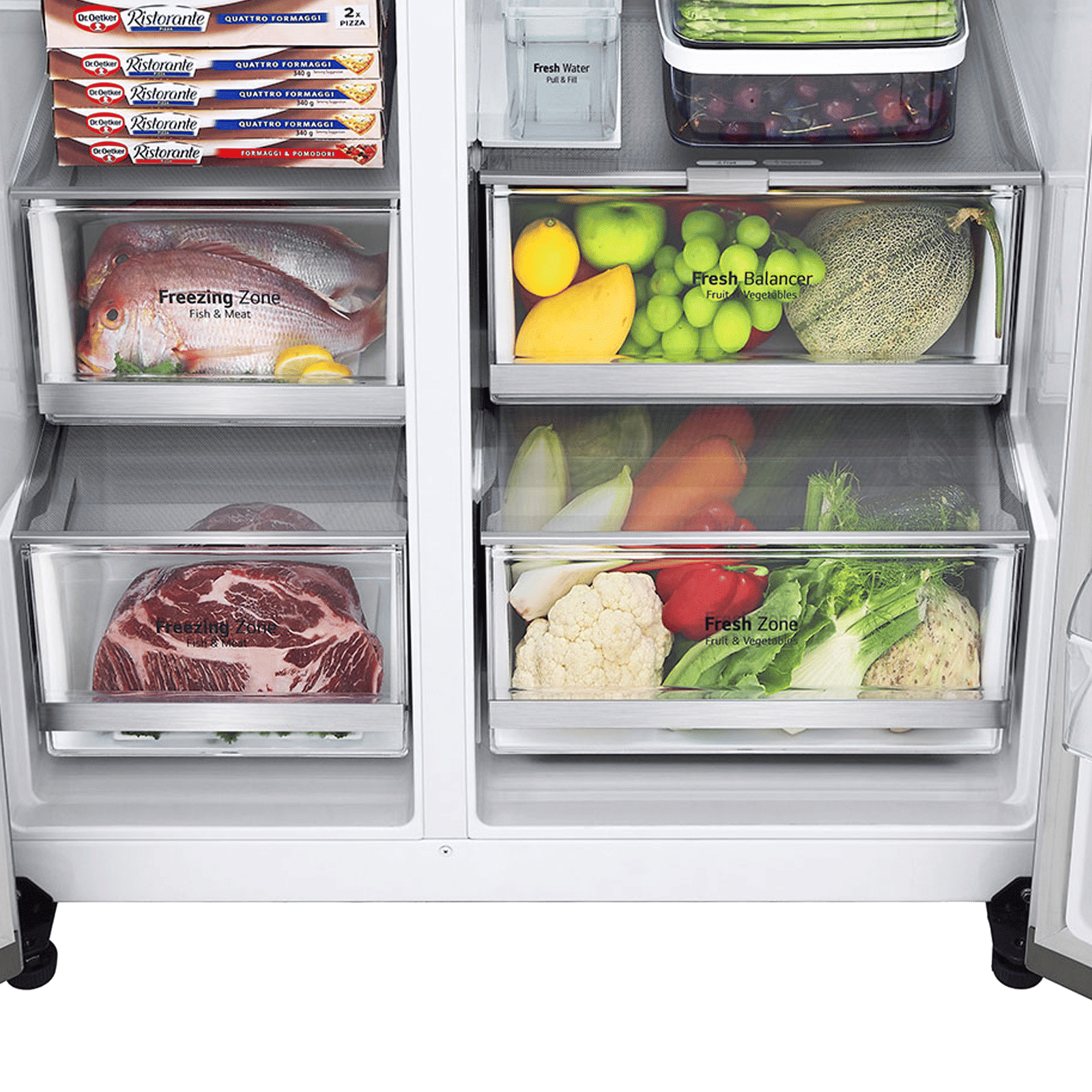 LG 674 Litres Frost Free Side by Side Door Smart Wi-Fi Enabled Refrigerator with InstaView Door-in-Door (GC-X257CSES.ABSQEB, Noble Steel)_6