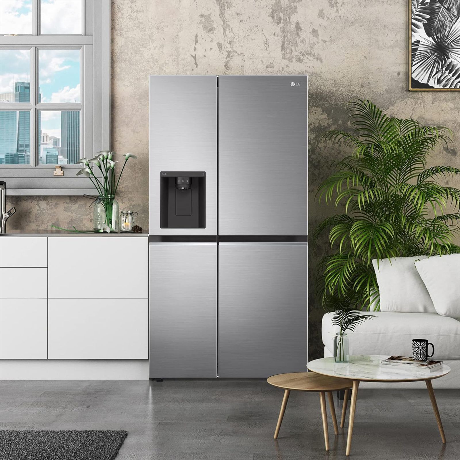 LG 635 Litres Frost Free Side by Side Door Smart Wi-Fi Enabled Refrigerator with Water & Ice Dispenser (GC-L257SL4L.APZQEB, Platinum Silver III)_8