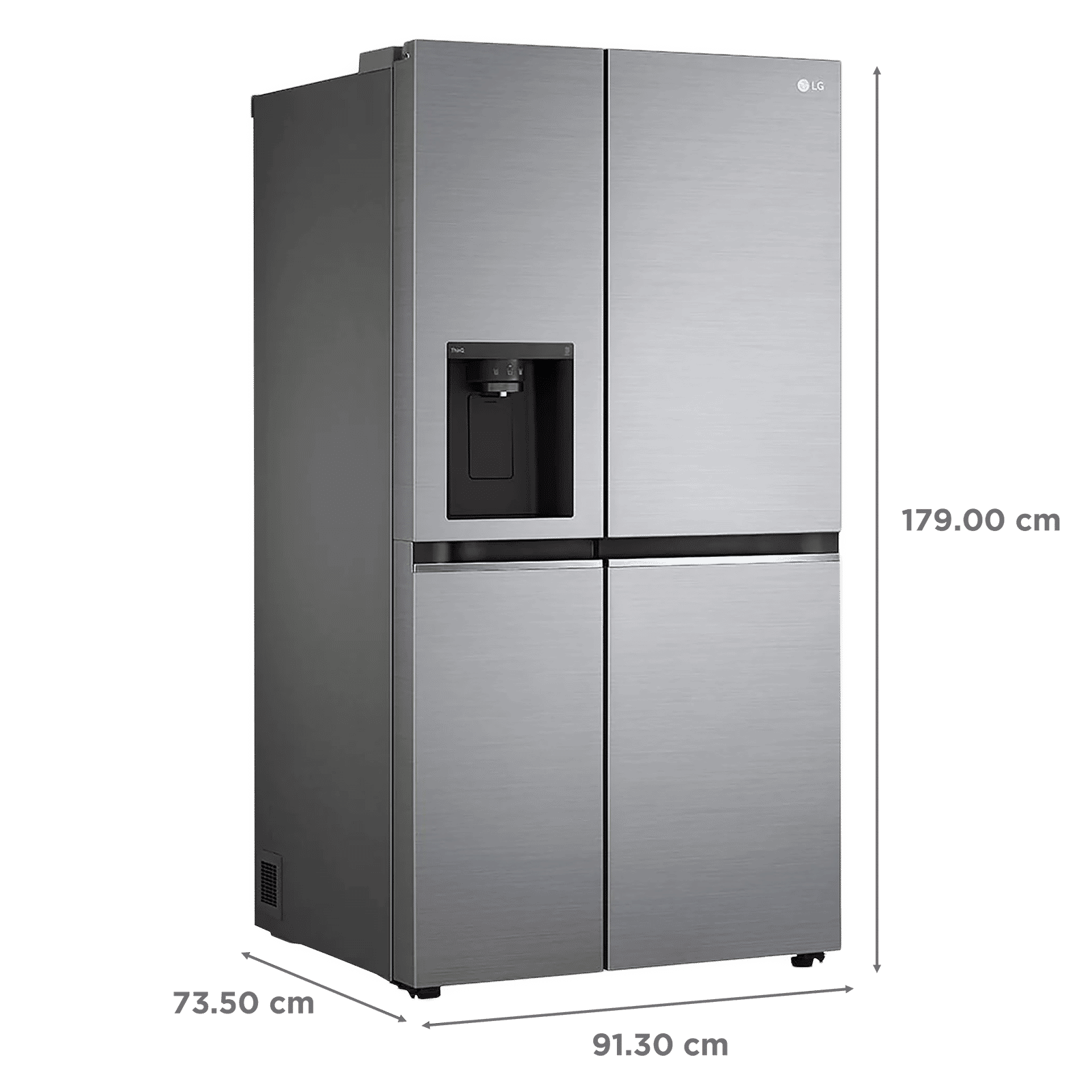 LG 635 Litres Frost Free Side by Side Door Smart Wi-Fi Enabled Refrigerator with Water & Ice Dispenser (GC-L257SL4L.APZQEB, Platinum Silver III)_3