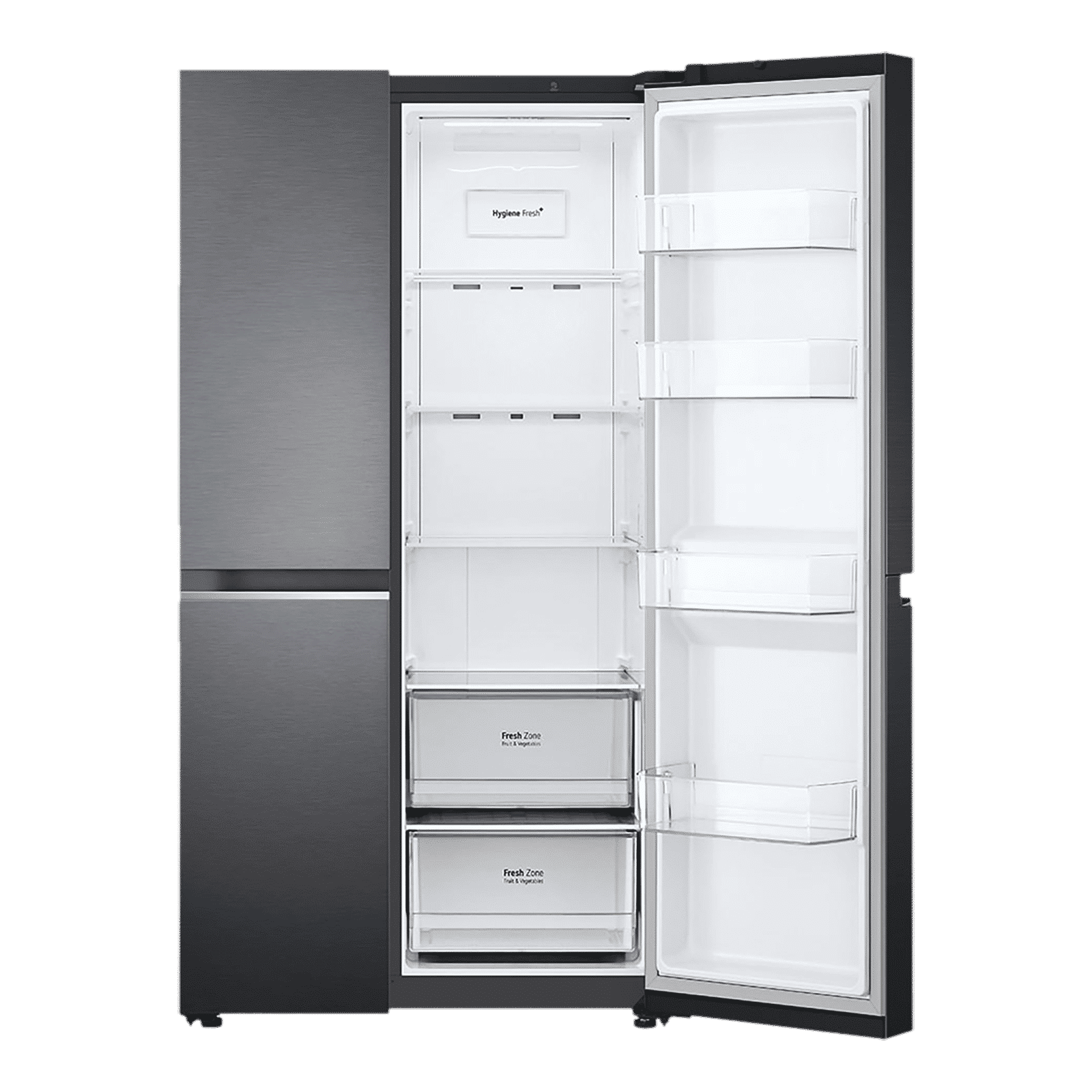 LG 694 Litres Frost Free Side by Side Refrigerator with Door Cooling Plus Technology (GC-B257SQUV.AMCQEB, Matte Black) LG 694 Litres Frost Free Side by Side Refrigerator with Door Cooling Plus Technology (GC-B257SQUV.AMCQEB, Matte Black)_9