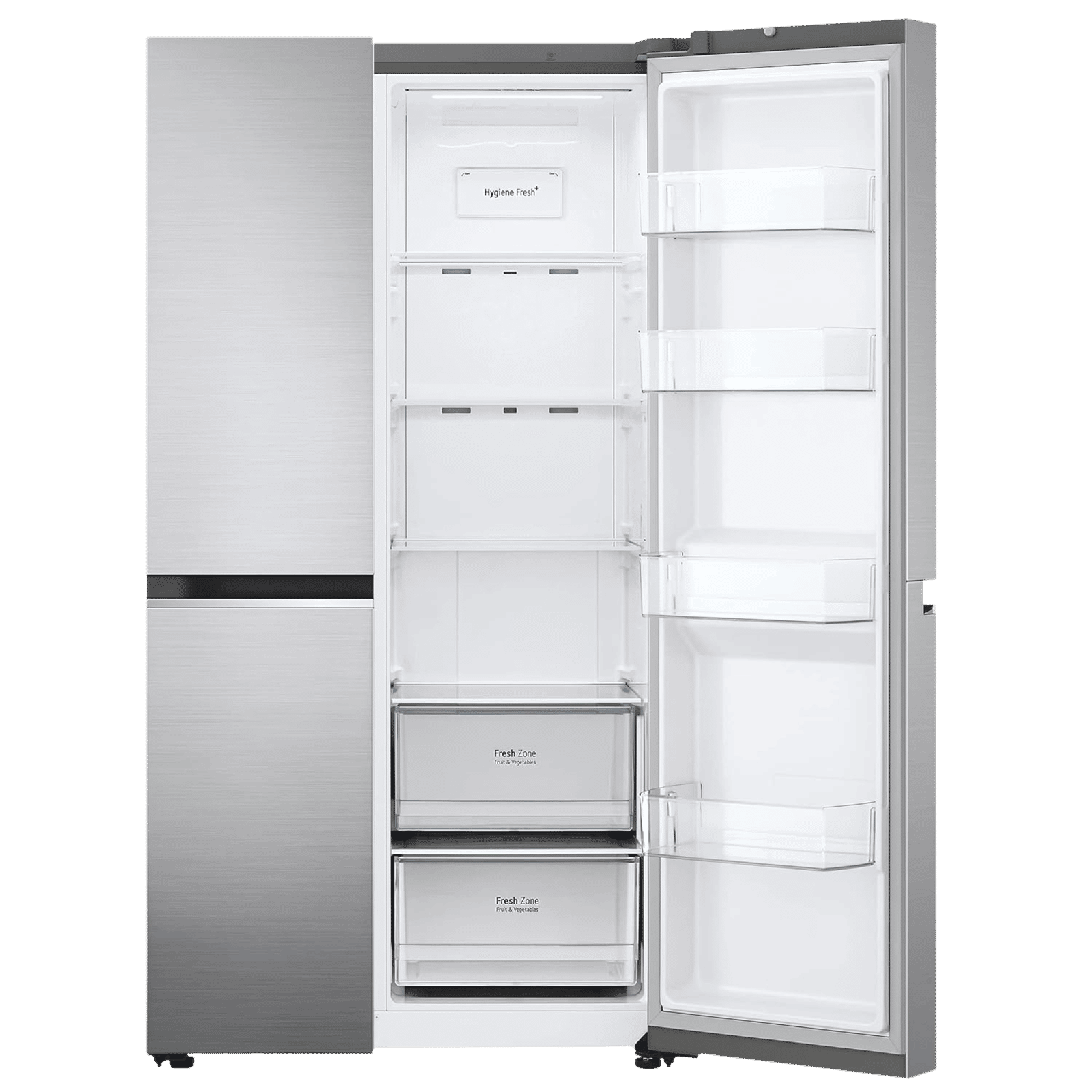 LG 694 Litres Frost Free Side by Side Refrigerator with Door Cooling Plus Technology (GC-B257SLUV.APZQEB, Platinum Silver III)_15
