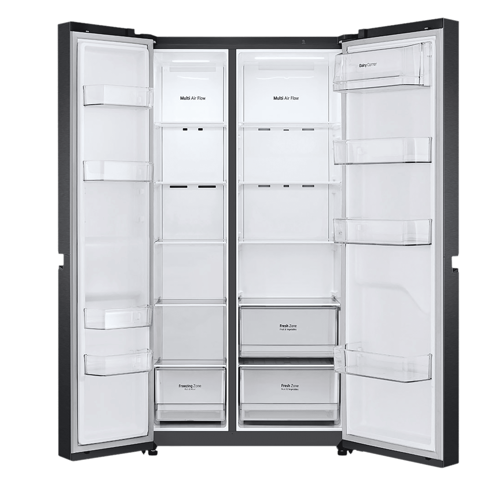 LG 655 Litres Frost Free Side by Side Refrigerator with Door Cooling Plus Technology (GC-B257KQBV.AMCQEB, Matte Black)_5