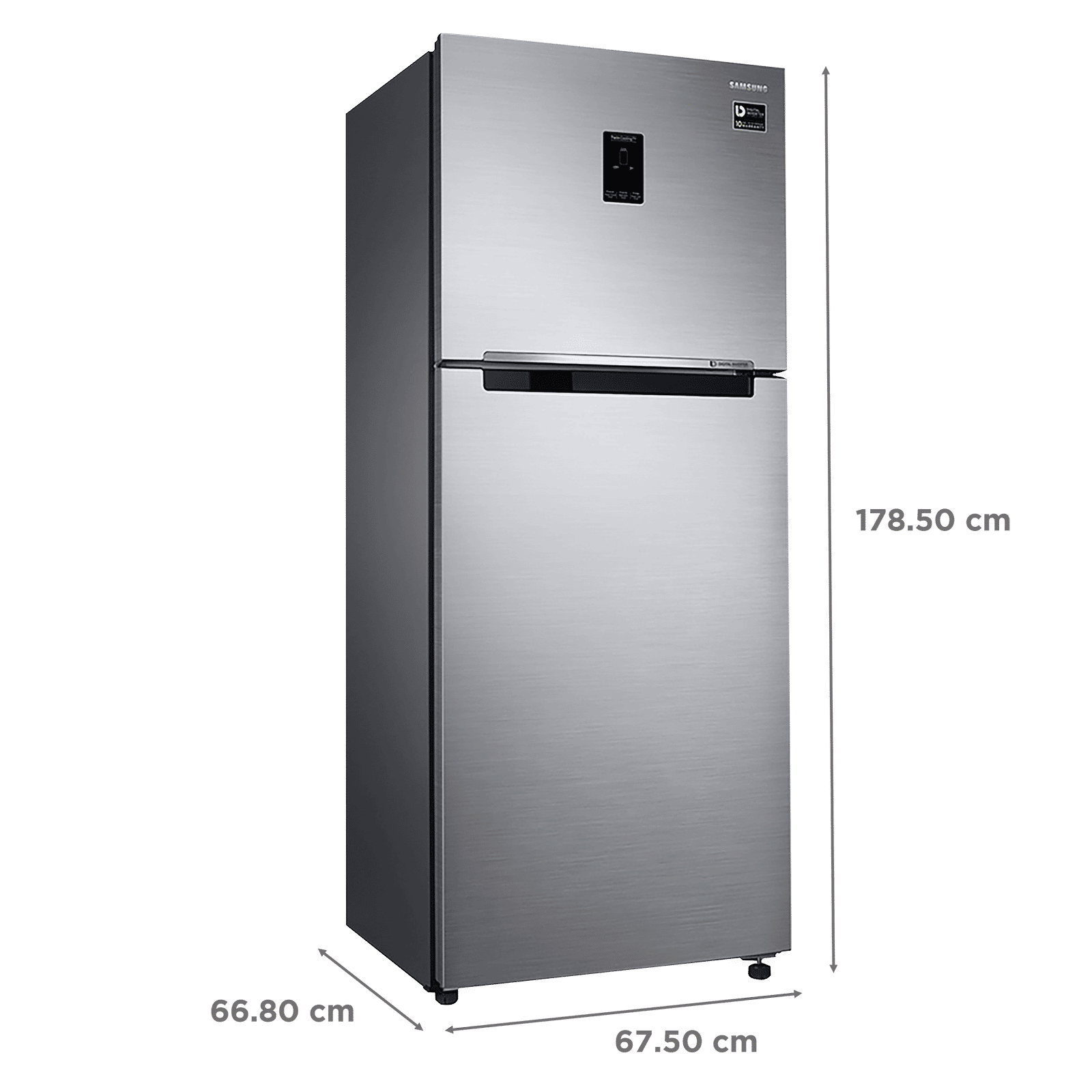 SAMSUNG 415 Litres 2 Star Frost Free Double Door Convertible Refrigerator with All-Around Cooling Technology (RT42B5538S8/TL, Elegant Inox)_3