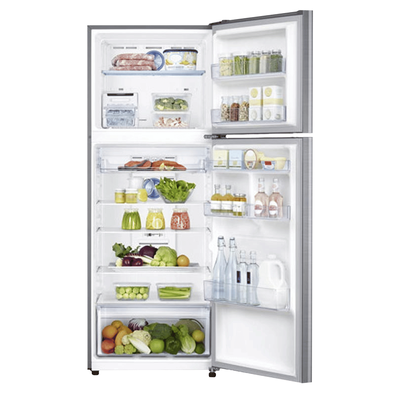 SAMSUNG 415 Litres 2 Star Frost Free Double Door Convertible Refrigerator with All-Around Cooling Technology (RT42B5538S8/TL, Elegant Inox)_5