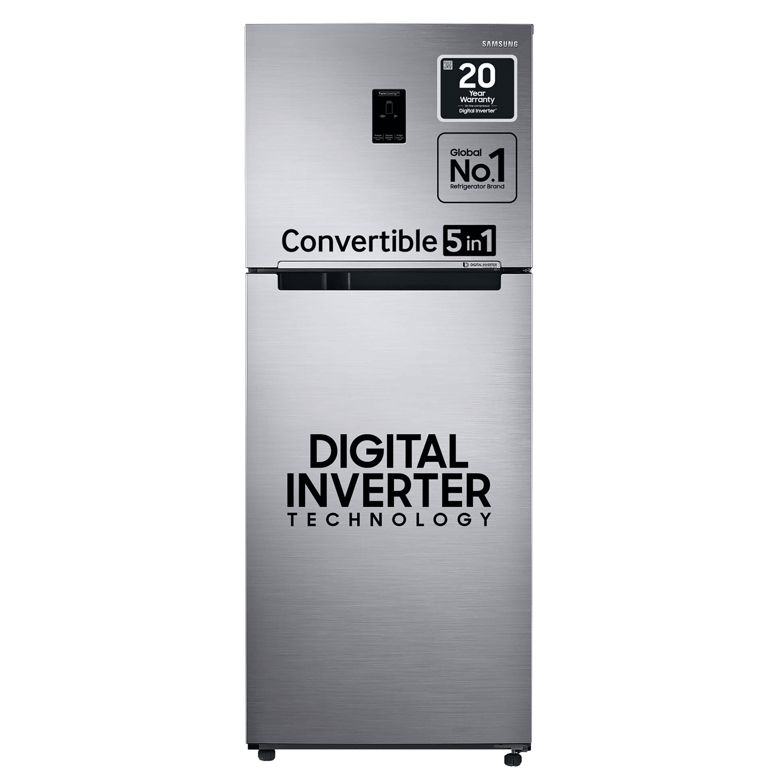 SAMSUNG 465 Litres 3 Star Frost Free Double Door Convertible Refrigerator with Multi Air Flow System (RT47B623ESL/TL, Real Stainless) SAMSUNG 465 Litres 3 Star Frost Free Double Door Convertible Refrigerator with Multi Air Flow System (RT47B623ESL/TL, Real Stainless)_1