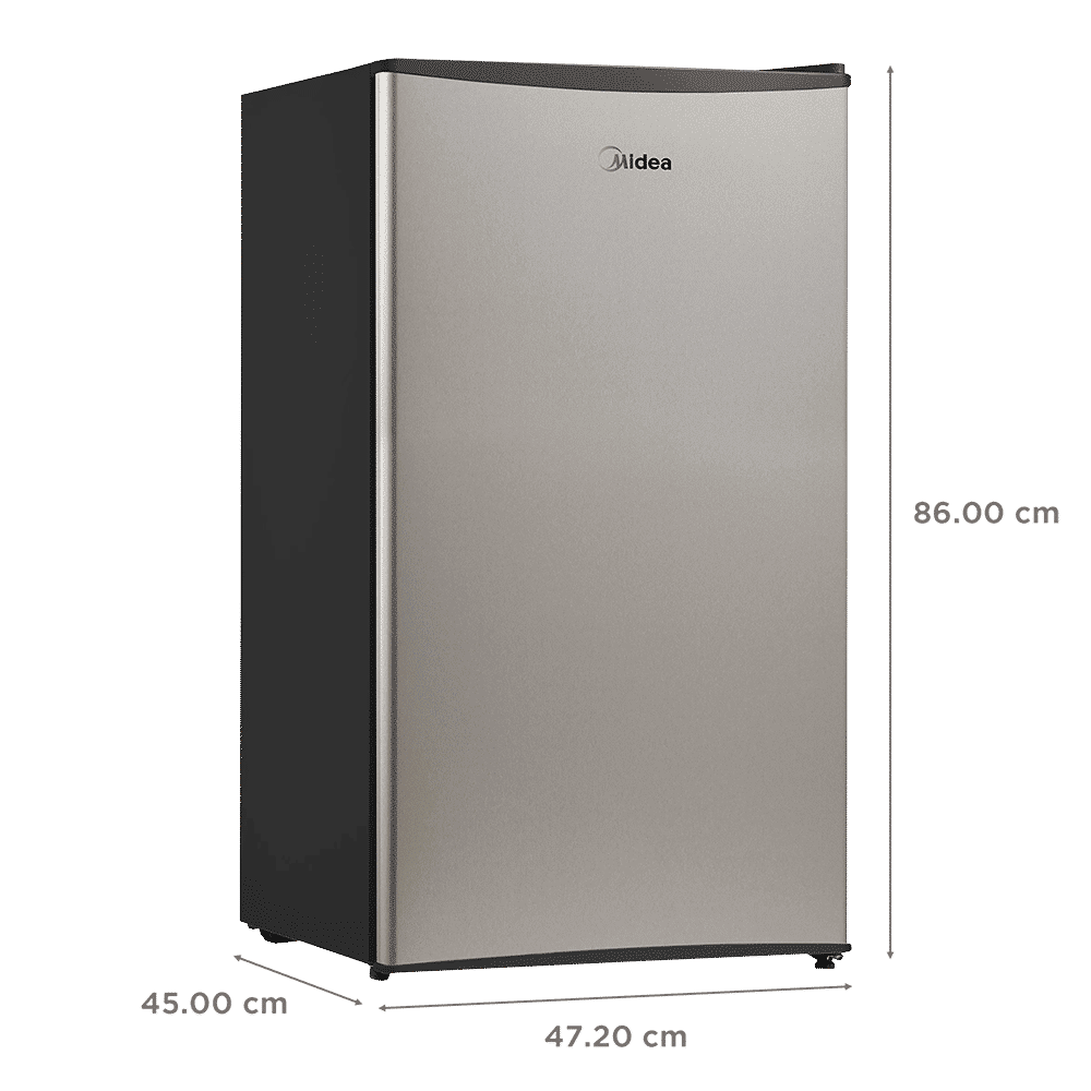 Midea Mini Bar 93 Litres 1 Star Direct Cool Single Door Mini Refrigerator with Reversible Door (MDRD142FGF03, Silver)_3