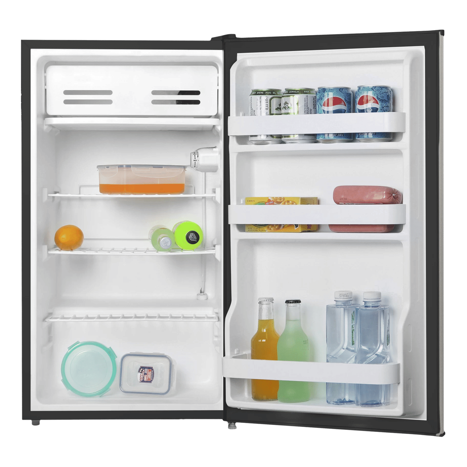 Midea Mini Bar 93 Litres 1 Star Direct Cool Single Door Mini Refrigerator with Reversible Door (MDRD142FGF03, Silver)_5