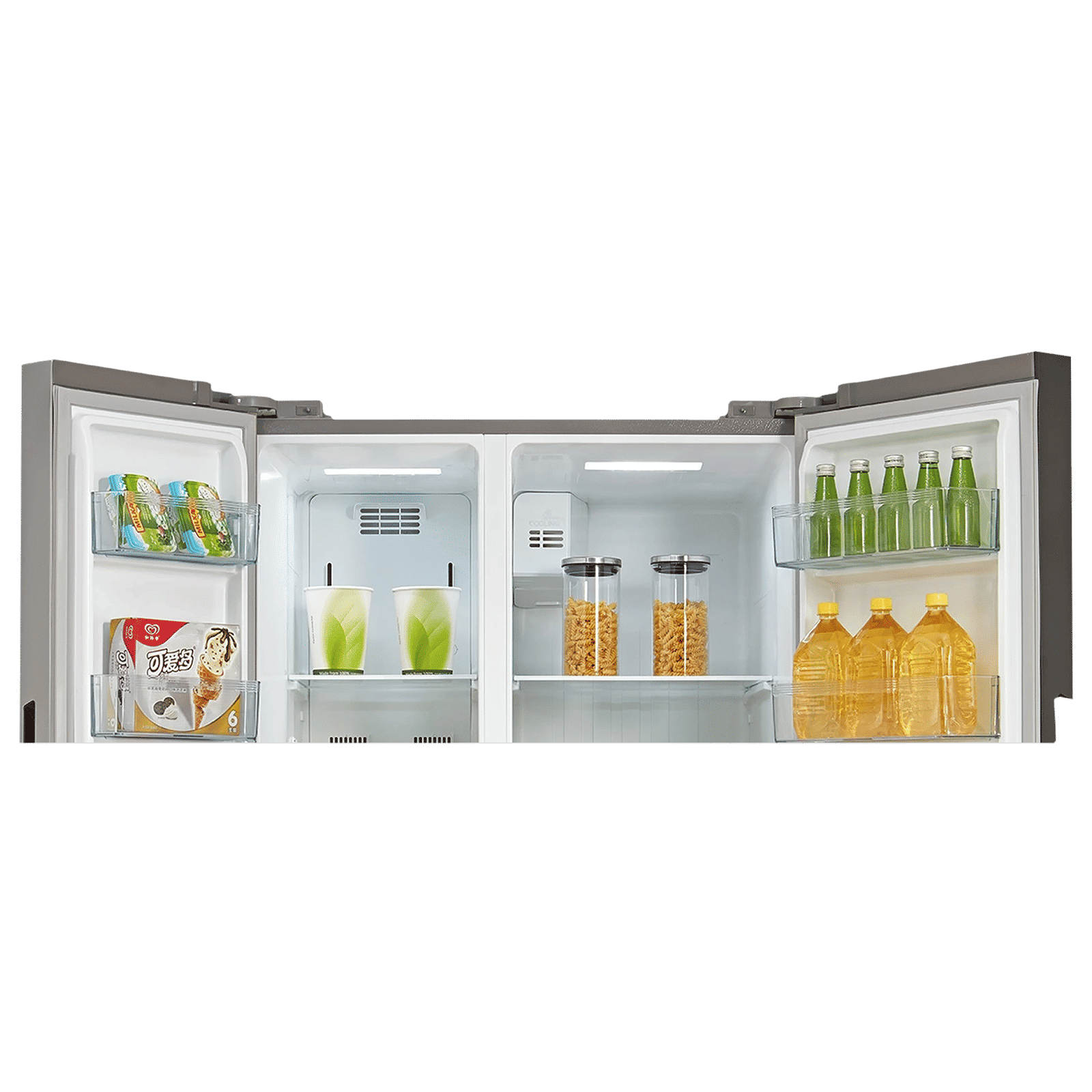 Midea 584 Litres Frost Free Side by Side Refrigerator with Anti-Bacterial Gasket (MRFS5920SSLF, Silver)_7