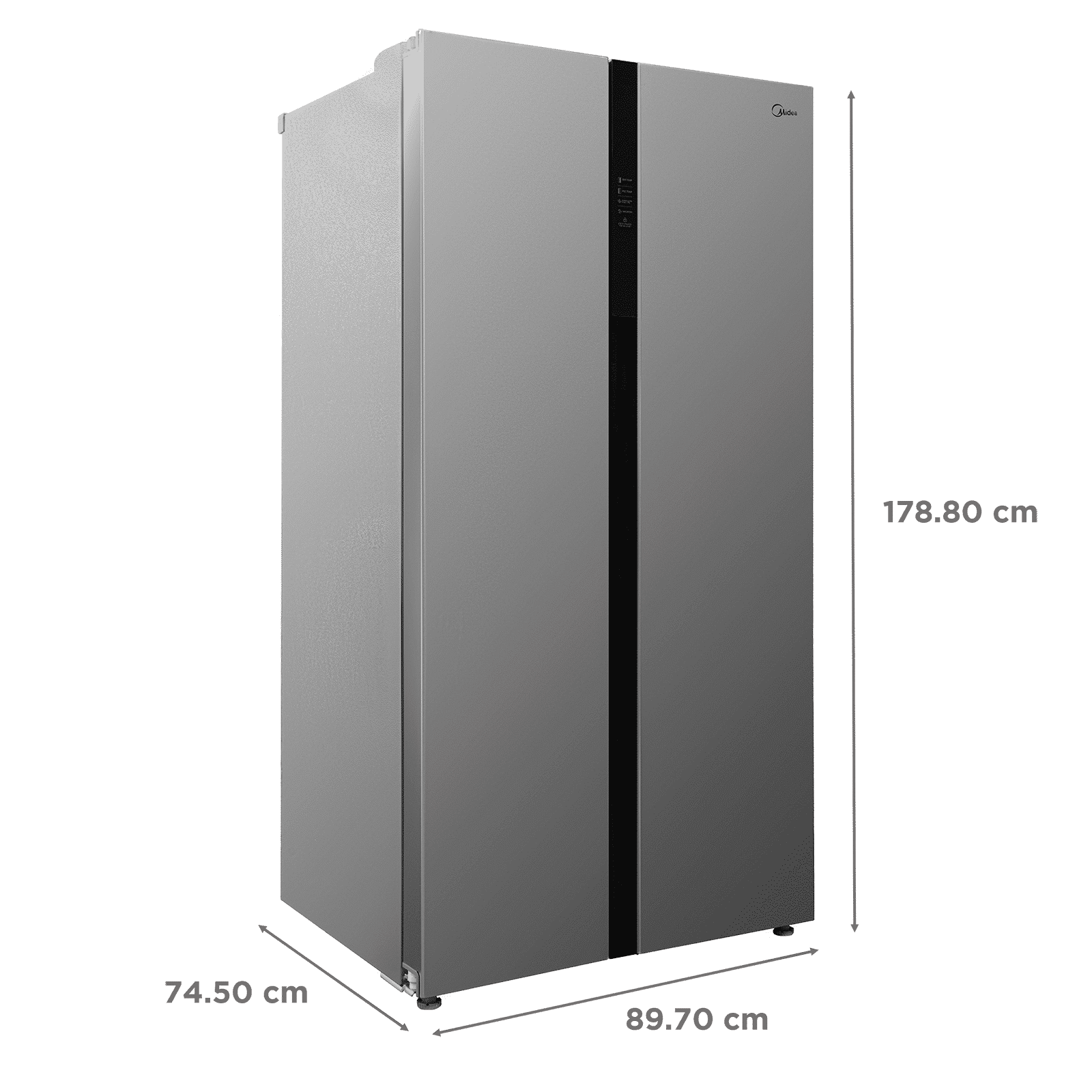 Midea 584 Litres Frost Free Side by Side Refrigerator with Anti-Bacterial Gasket (MRFS5920SSLF, Silver)_3