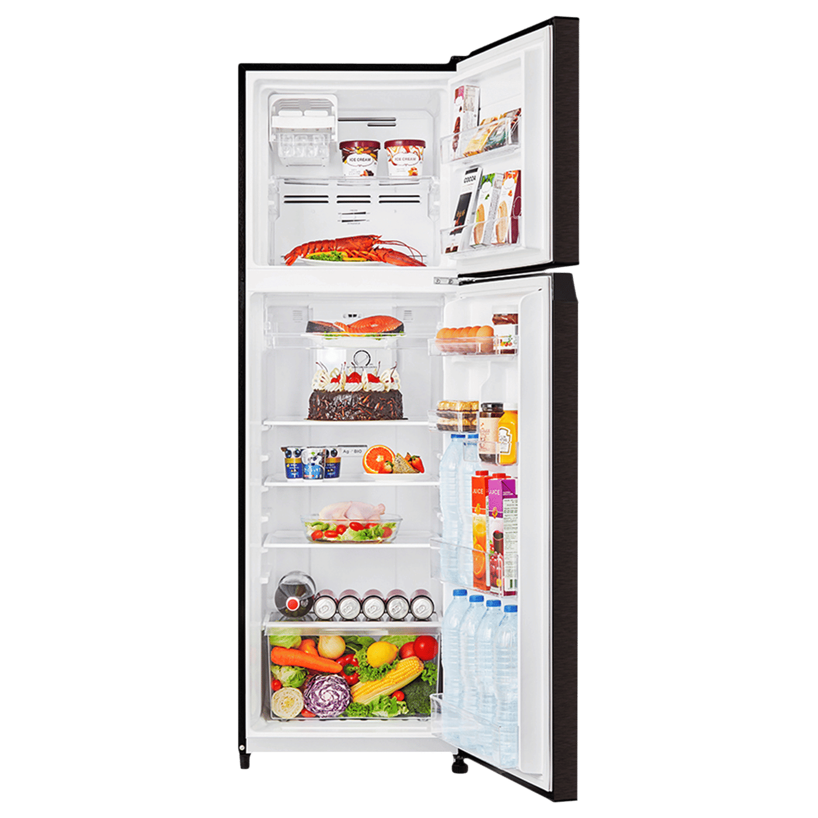 TOSHIBA 272 Litres 2 Star Frost Free Double Door Refrigerator with AG+ Bio Deodorizer (GR-RT328WE-PMI, Satin Grey)_5