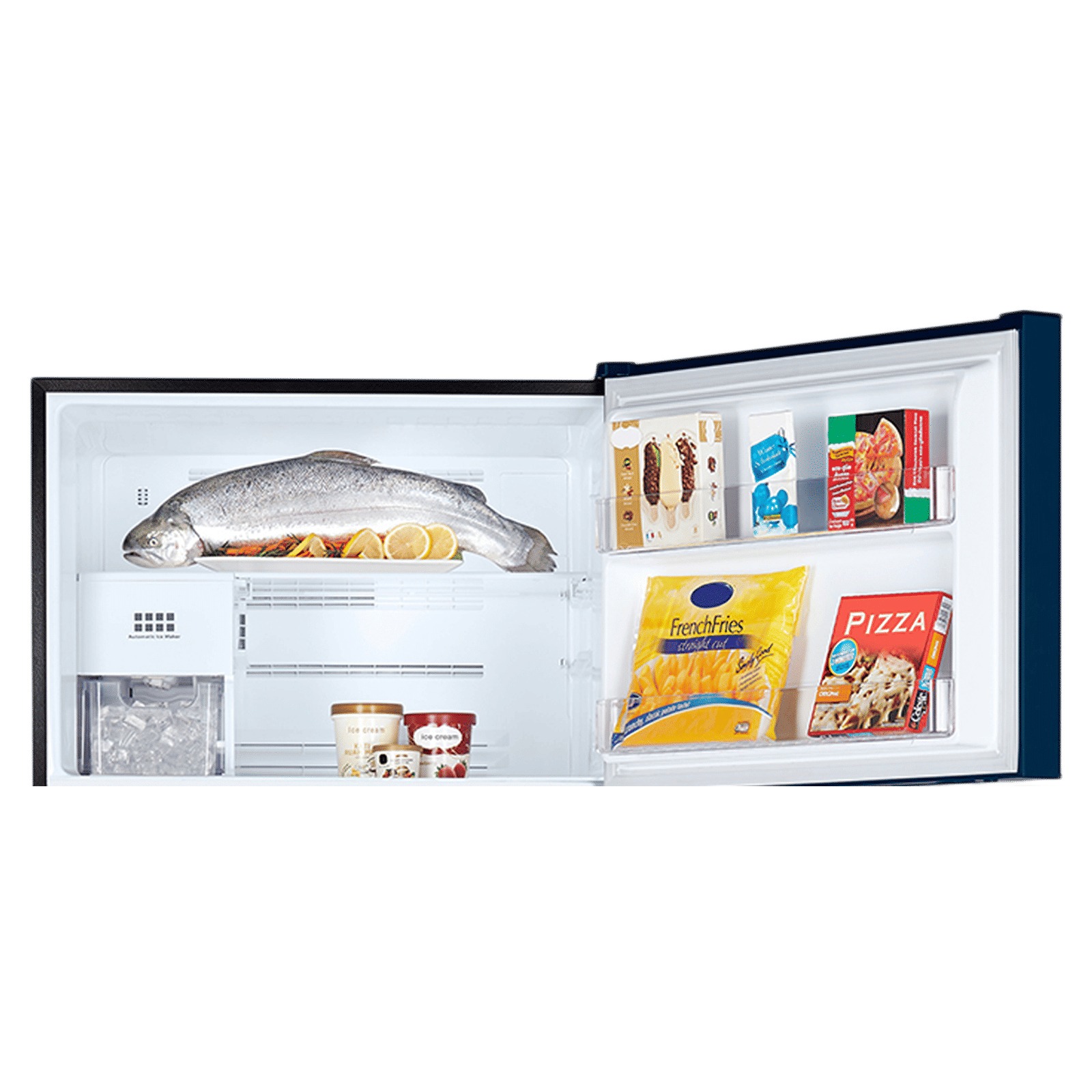 TOSHIBA 661 Litres 2 Star Frost Free Double Door Refrigerator with Automatic Ice Maker (GR-AG66INA, Gradiation Blue Glass)_10