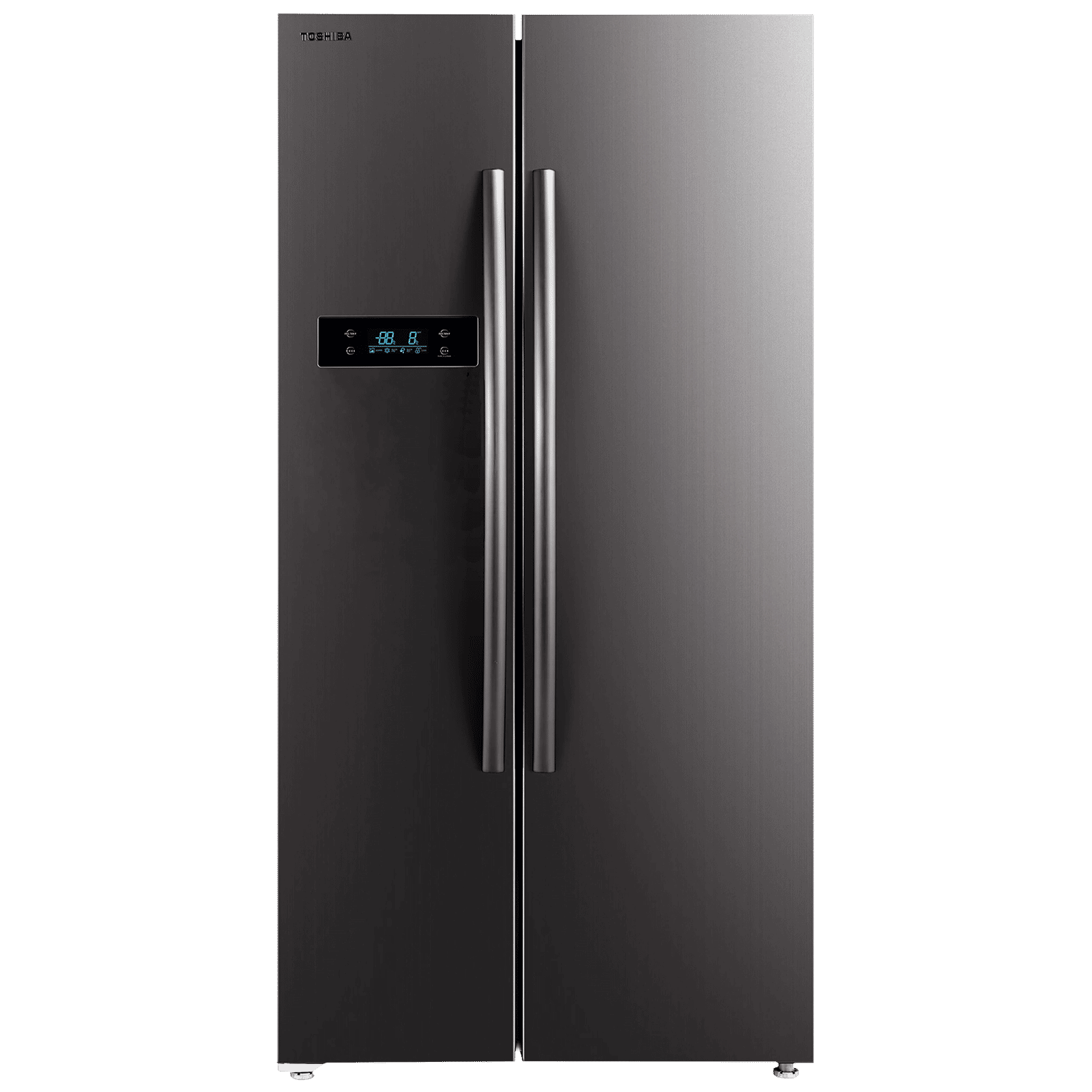 TOSHIBA 587 Litres Frost Free Side by Side Refrigerator with Quick Air Cooling System (GR-RS530WE-PMI, Fine Stainless Steel)_1